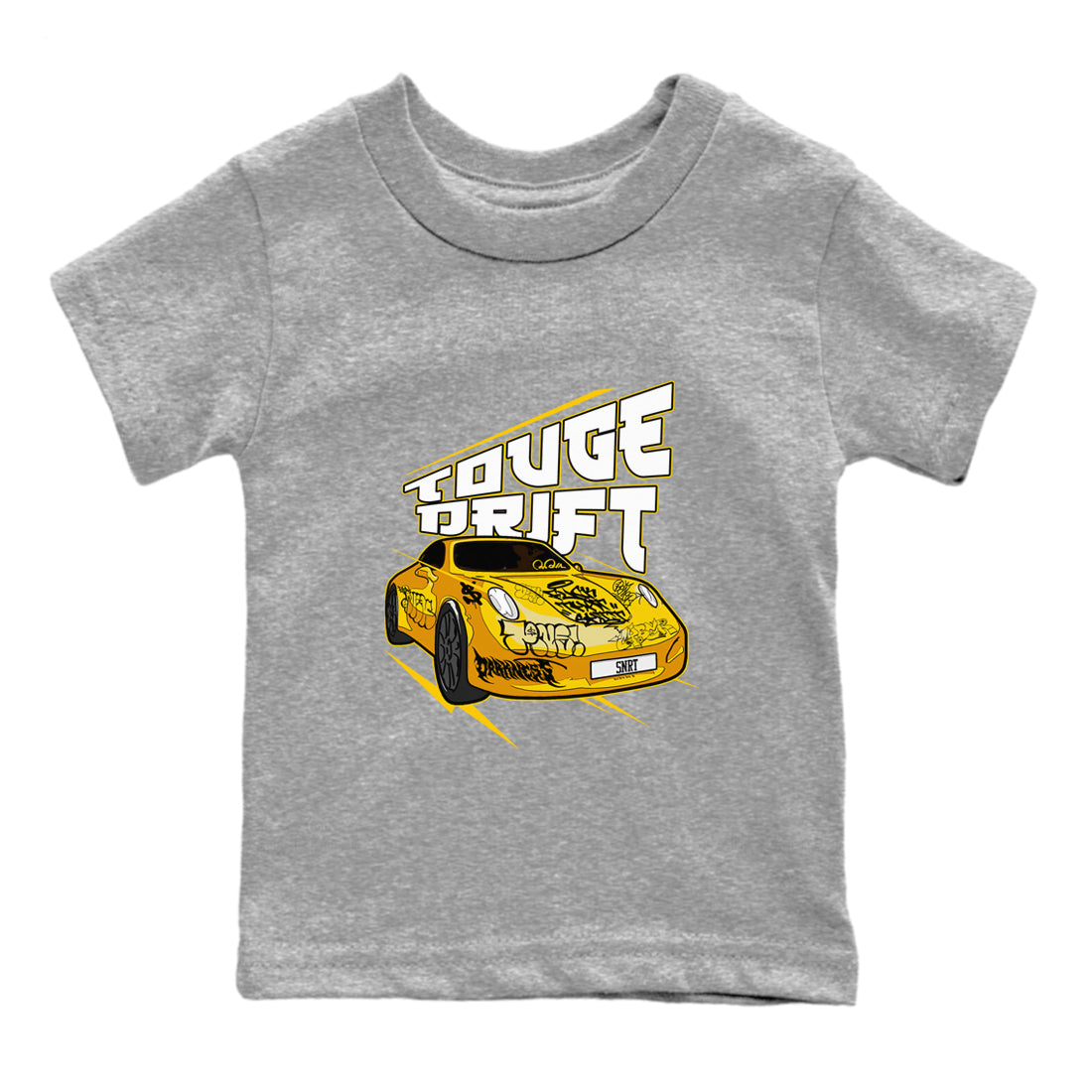 Air Jordan 6 Yellow Ochre shirt to match jordans Touge Drift sneaker tees streetwear brand AJ6 Yellow Ochre Drip Gear Zone Brand Baby Toddler Heather Grey 2 T-Shirt