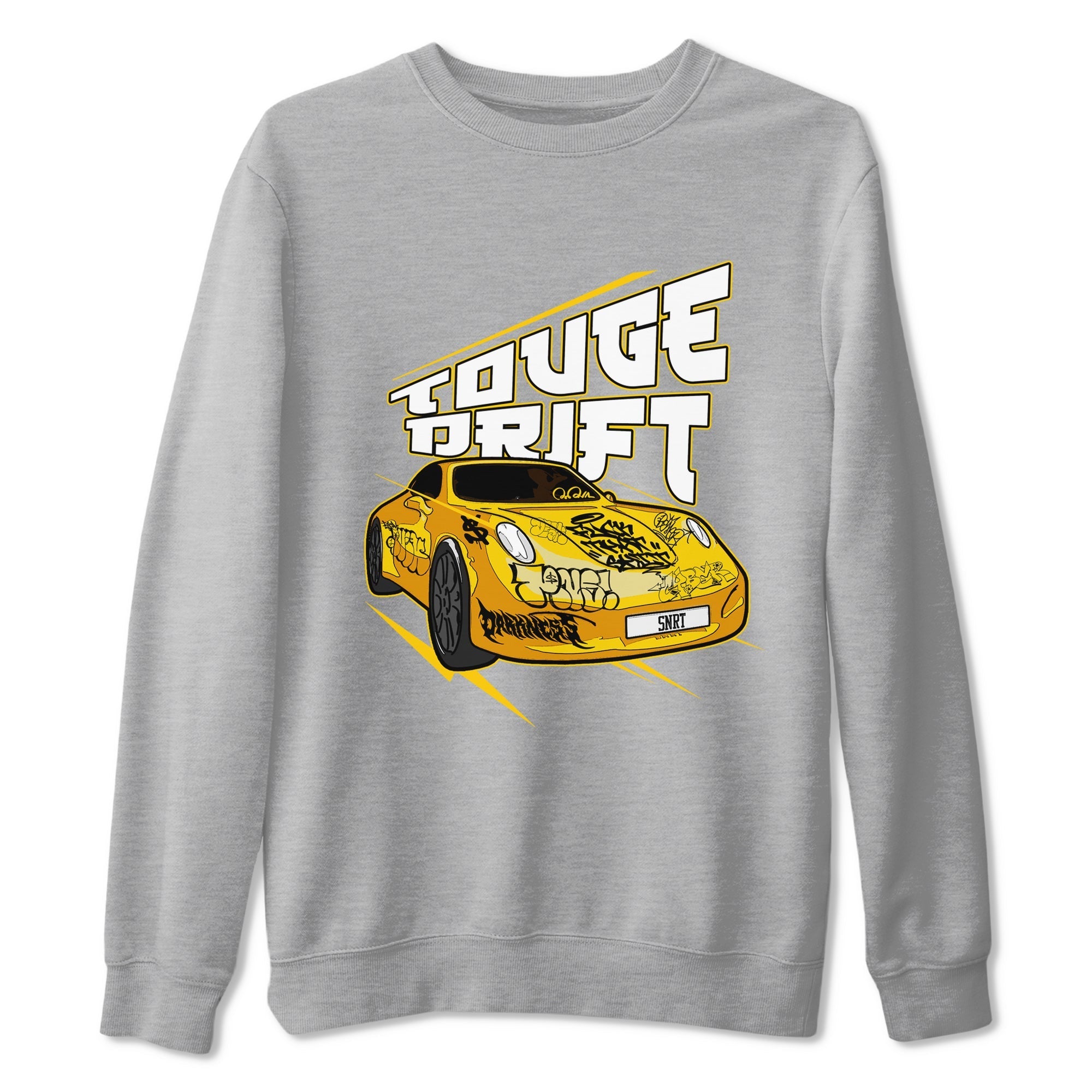 Air Jordan 6 Yellow Ochre shirt to match jordans Touge Drift sneaker tees streetwear brand AJ6 Yellow Ochre Drip Gear Zone Brand Unisex Heather Grey 2 T-Shirt
