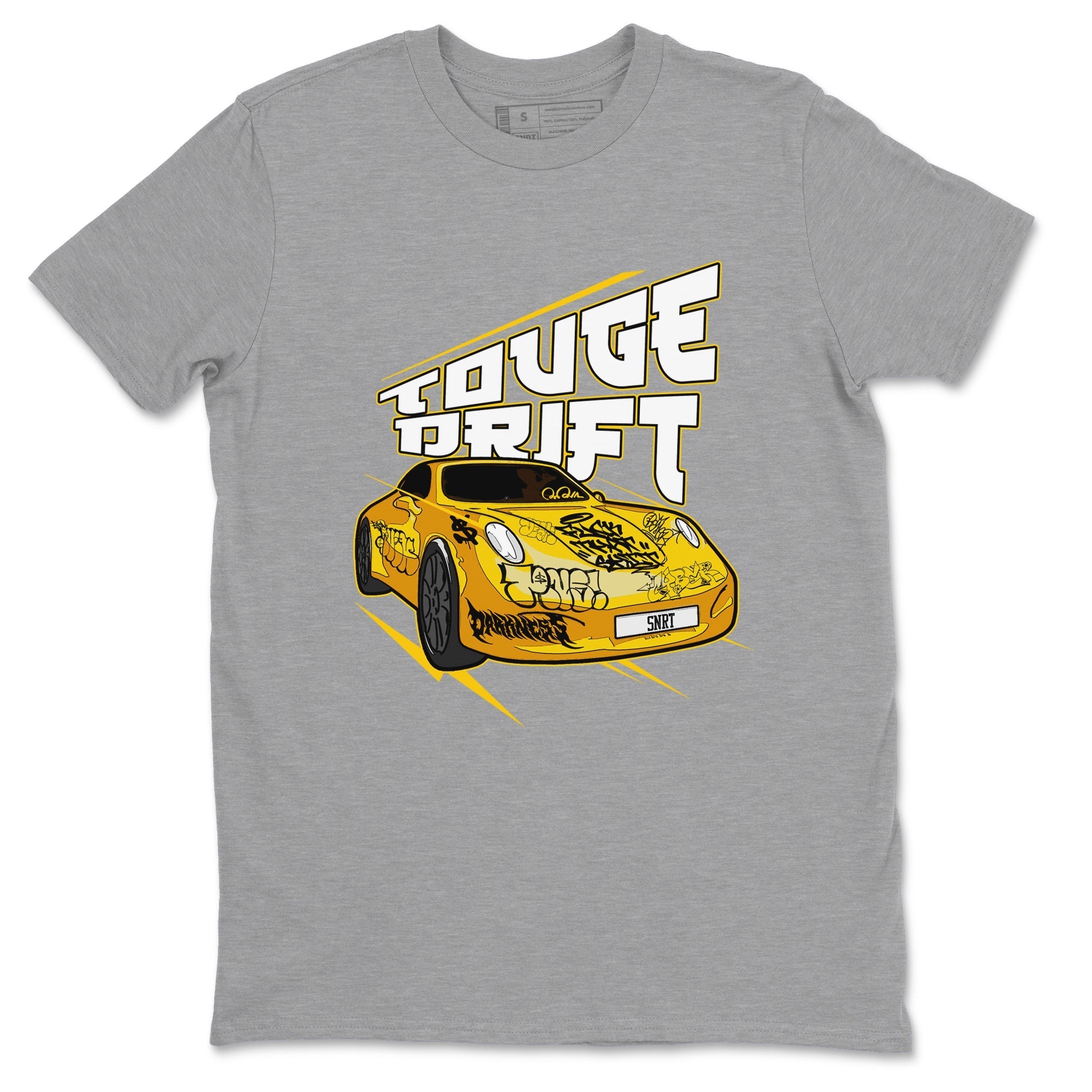 Air Jordan 6 Yellow Ochre shirt to match jordans Touge Drift sneaker tees streetwear brand AJ6 Yellow Ochre Drip Gear Zone Brand Unisex Heather Grey 2 T-Shirt