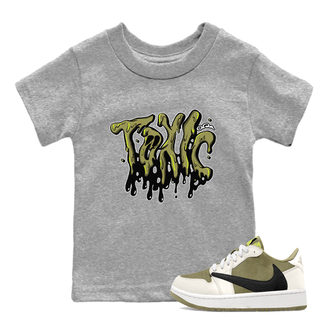 Air Jordan 1 Travis Scott Golf shirt to match jordans Toxic Streetwear Sneaker Shirt AJ1 lowTravis Scott Golf Drip Gear Zone Sneaker Matching Clothing Baby Toddler Heather Grey 1 T-Shirt