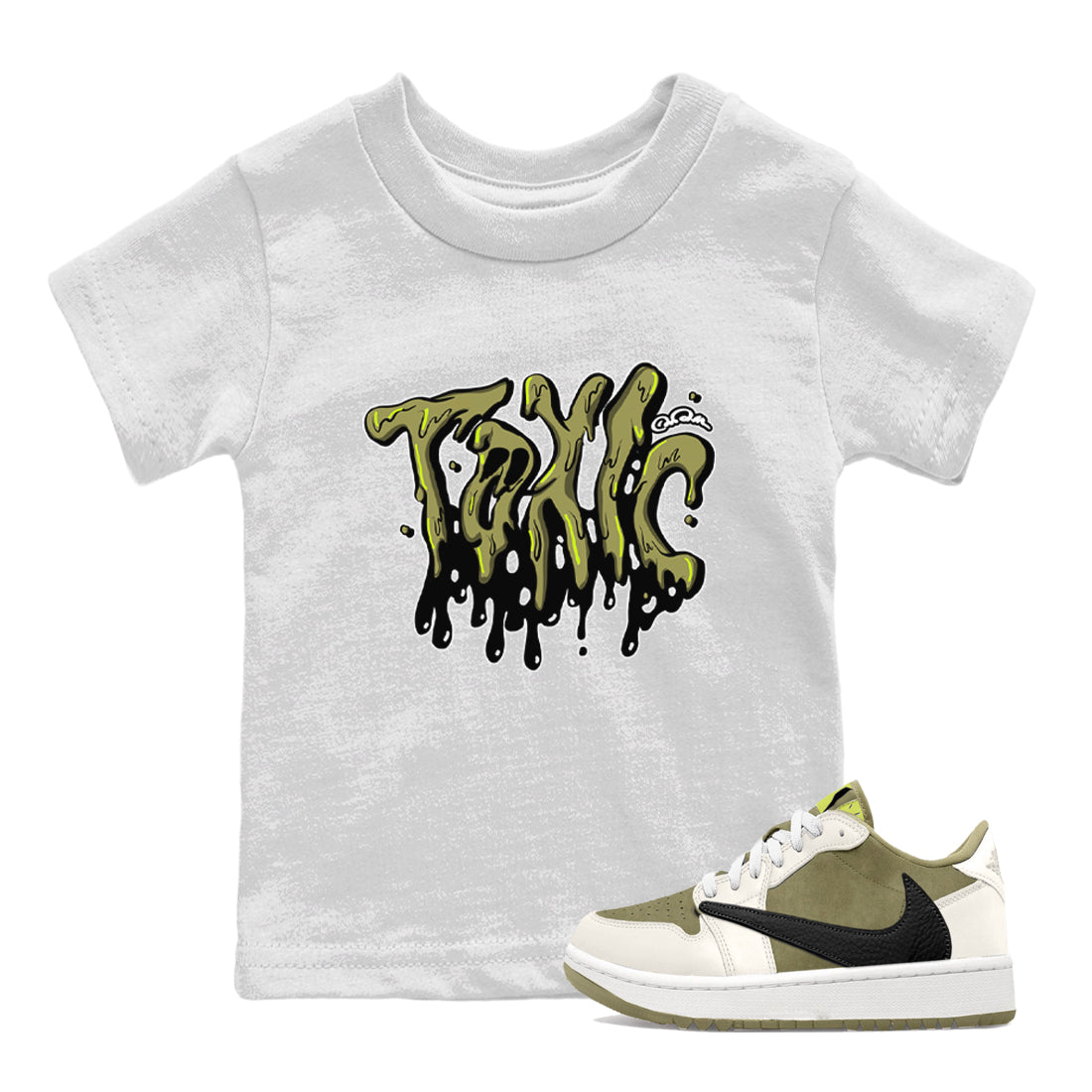 Air Jordan 1 Travis Scott Golf shirt to match jordans Toxic Streetwear Sneaker Shirt AJ1 lowTravis Scott Golf Drip Gear Zone Sneaker Matching Clothing Baby Toddler White 1 T-Shirt