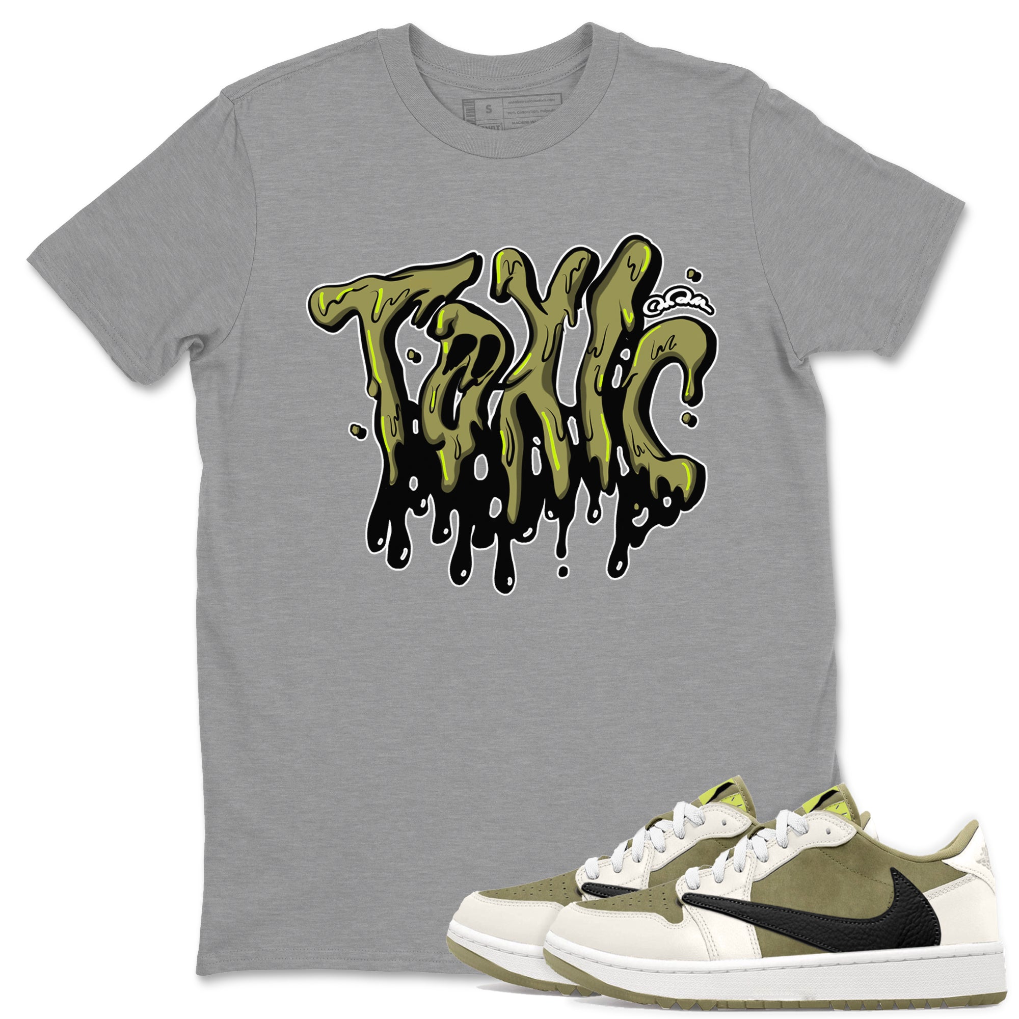 Air Jordan 1 Travis Scott Golf shirt to match jordans Toxic Streetwear Sneaker Shirt AJ1 lowTravis Scott Golf Drip Gear Zone Sneaker Matching Clothing Unisex Heather Grey 1 T-Shirt
