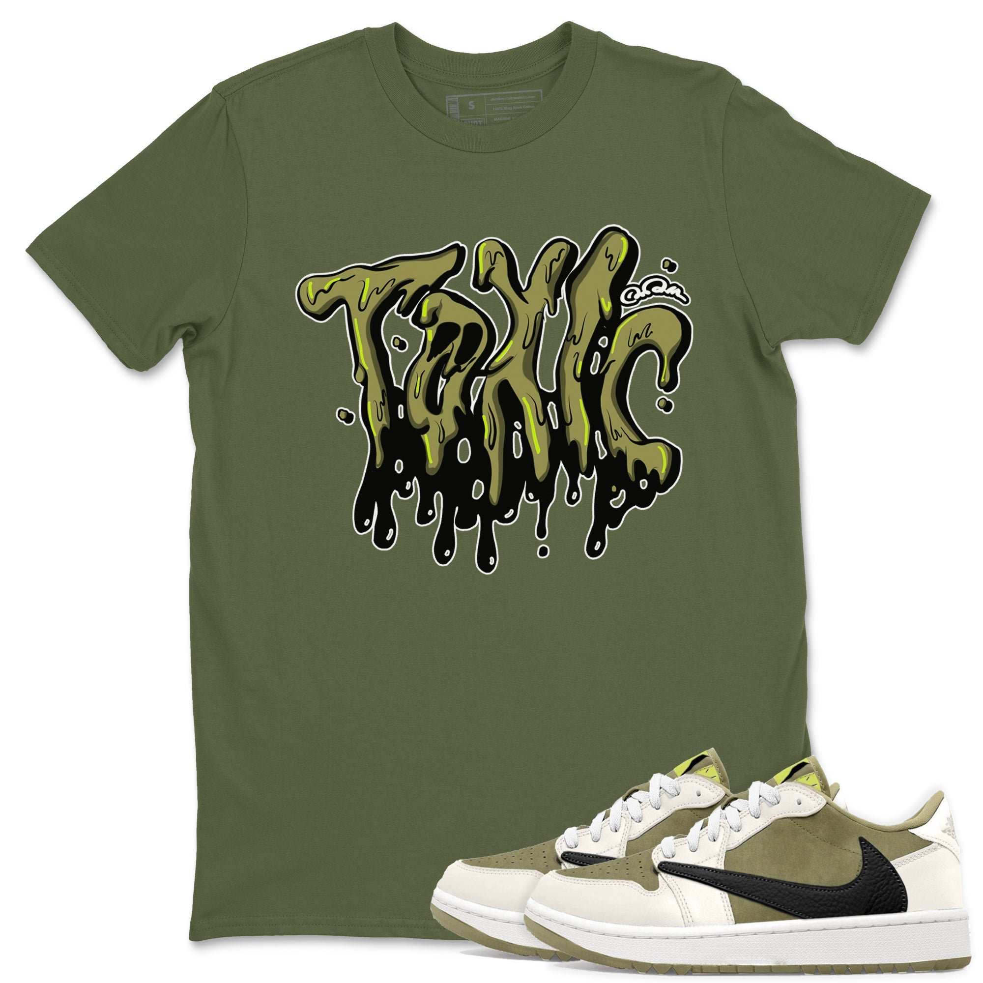 Air Jordan 1 Travis Scott Golf shirt to match jordans Toxic Streetwear Sneaker Shirt AJ1 lowTravis Scott Golf Drip Gear Zone Sneaker Matching Clothing Unisex Military Green 1 T-Shirt