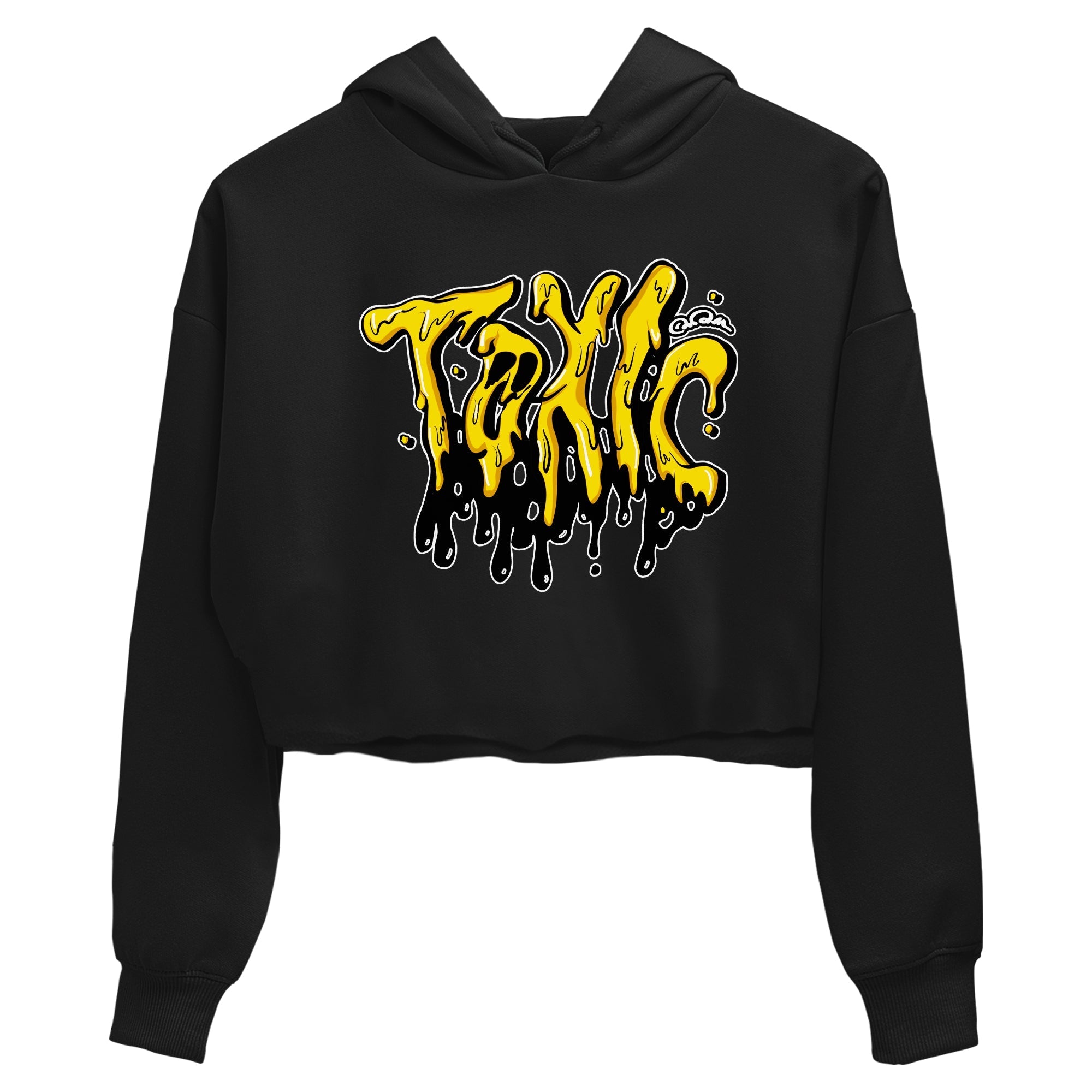 1s Yellow Ochre shirt to match jordans Toxic sneaker tees streetwear brand Air Jordan 1 Yellow Ochre Drip Gear Zone Brand Black 2 crop length shirt