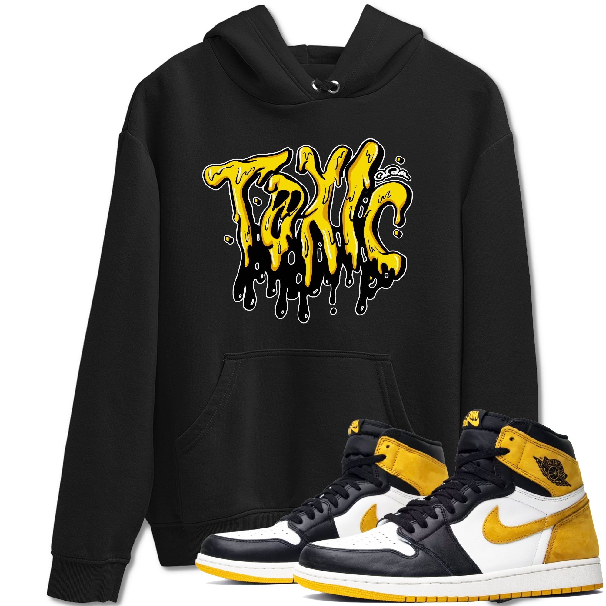 1s Yellow Ochre shirt to match jordans Toxic sneaker tees streetwear brand Air Jordan 1 Yellow Ochre Drip Gear Zone Brand unisex cotton Black 1 crew neck shirt
