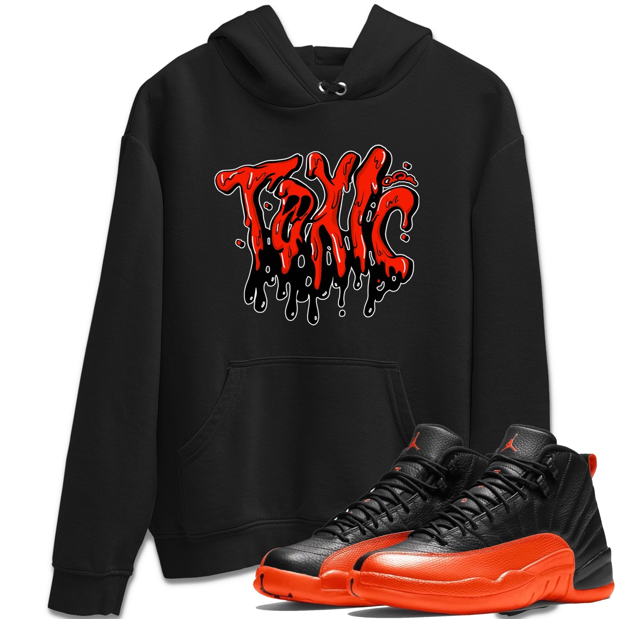 Air Jordan 12 Brilliant Orange Sneaker Match Tees Toxic Streetwear Sneaker Shirt AJ12 Brilliant Orange Sneaker Release Tees Unisex Shirts Black 1