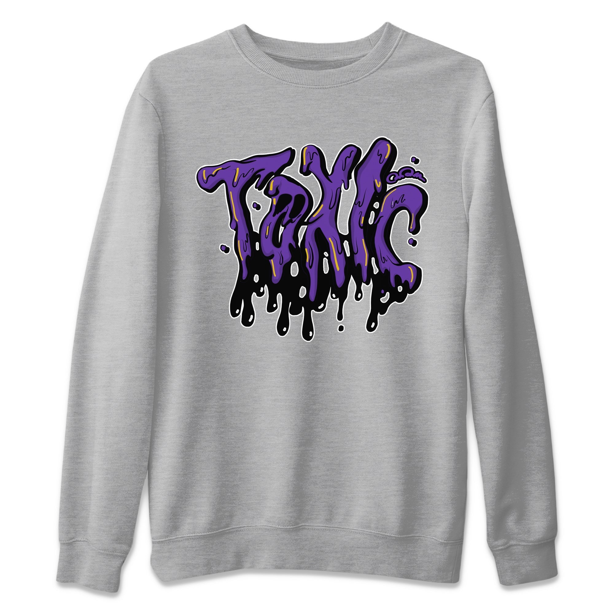 Air Jordan 12 Field Purple Sneaker Match Tees Toxic Streetwear Sneaker Shirt AJJordan 12 Lakers Sneaker Release Tees Unisex Shirts Heather Grey 2