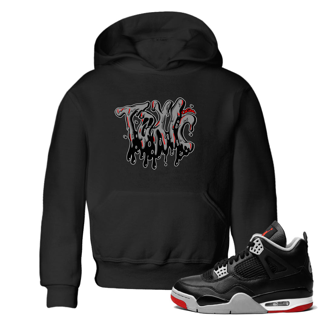 Air Jordan 4 Bred Reimagined shirt to match jordans Toxic sneaker tees AJ4 Bred Reimagined Drip Gear Zone baby toddler Black 1 cotton Shirt