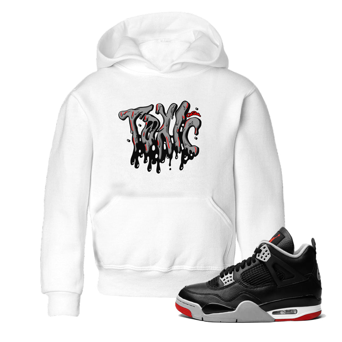 Air Jordan 4 Bred Reimagined shirt to match jordans Toxic sneaker tees AJ4 Bred Reimagined Drip Gear Zone baby toddler White 1 cotton Shirt
