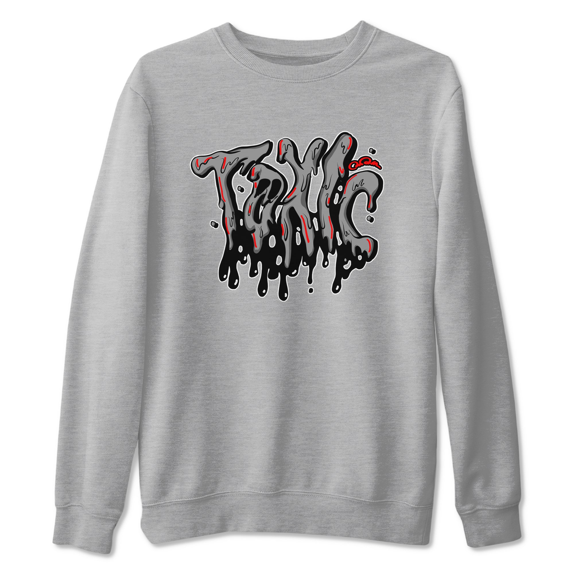 Air Jordan 4 Bred Reimagined shirt to match jordans Toxic sneaker tees AJ4 Bred Reimagined Drip Gear Zone unisex cotton Heather Grey 2 crew neck shirt