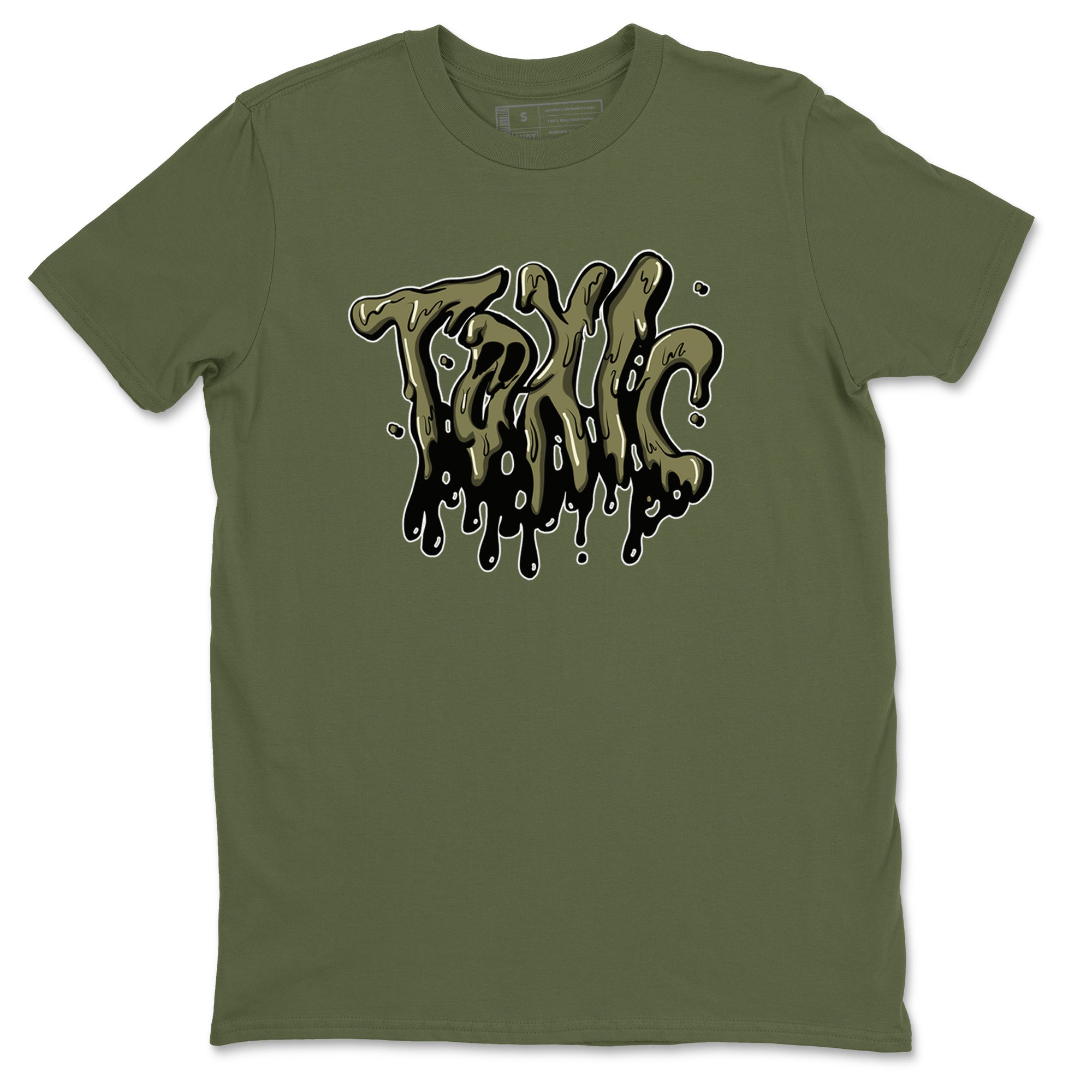 Air Jordan 4 Medium Olive shirt to match jordans streetwear brand Toxic sneaker tees AJ4Medium Olive Drip Gear Zone Unisex Military Green 2 T-Shirt