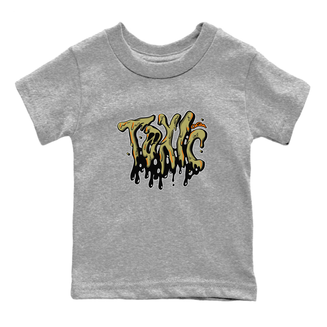 Air Jordan 5 Olive shirt to match jordans Toxic sneaker tees AJ5 Olive Drip Gear Zone baby toddler Heather Grey 2 cotton Shirt