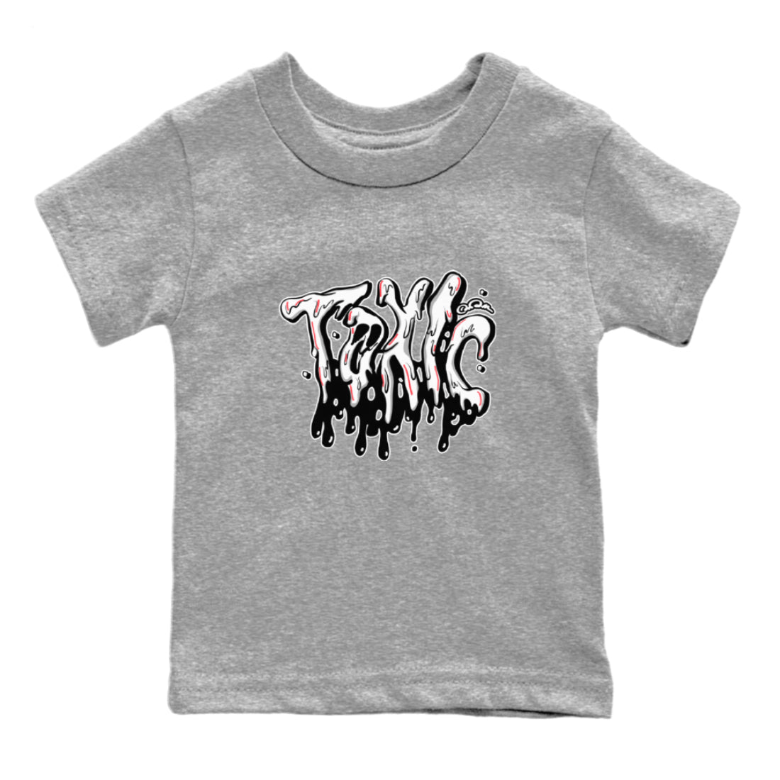 Air Jordan 7 Infrared Sneaker Match Tees Toxic Streetwear Sneaker Shirt AJ7 Infrared Sneaker Release Tees Kids Shirts Heather Grey 2