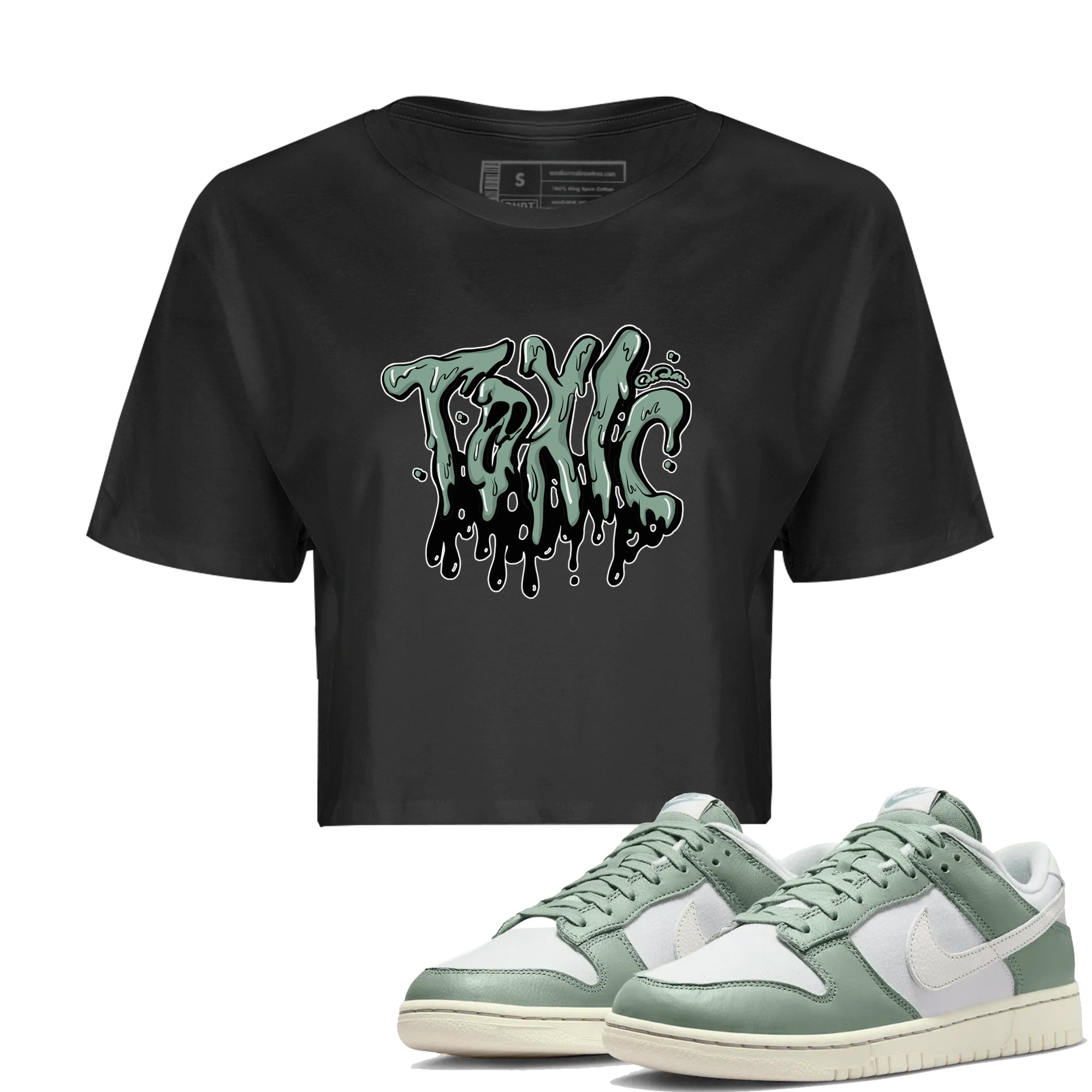 Dunk Mica Green Sneaker Match Tees Toxic Streetwear Sneaker Shirt Dunk Low Mica Green Sneaker Release Tees Women's Shirts Black 1