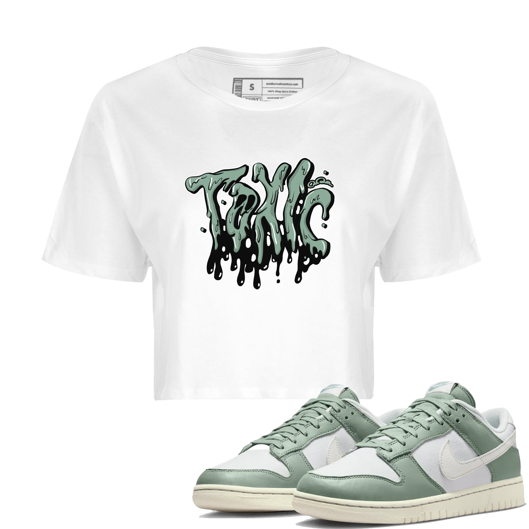 Dunk Mica Green Sneaker Match Tees Toxic Streetwear Sneaker Shirt Dunk Low Mica Green Sneaker Release Tees Women's Shirts White 1