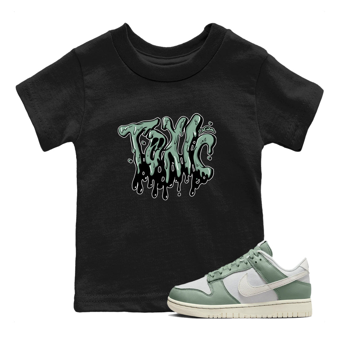 Dunk Mica Green Sneaker Match Tees Toxic Streetwear Sneaker Shirt Dunk Low Mica Green Sneaker Release Tees Kids Shirts Black 1