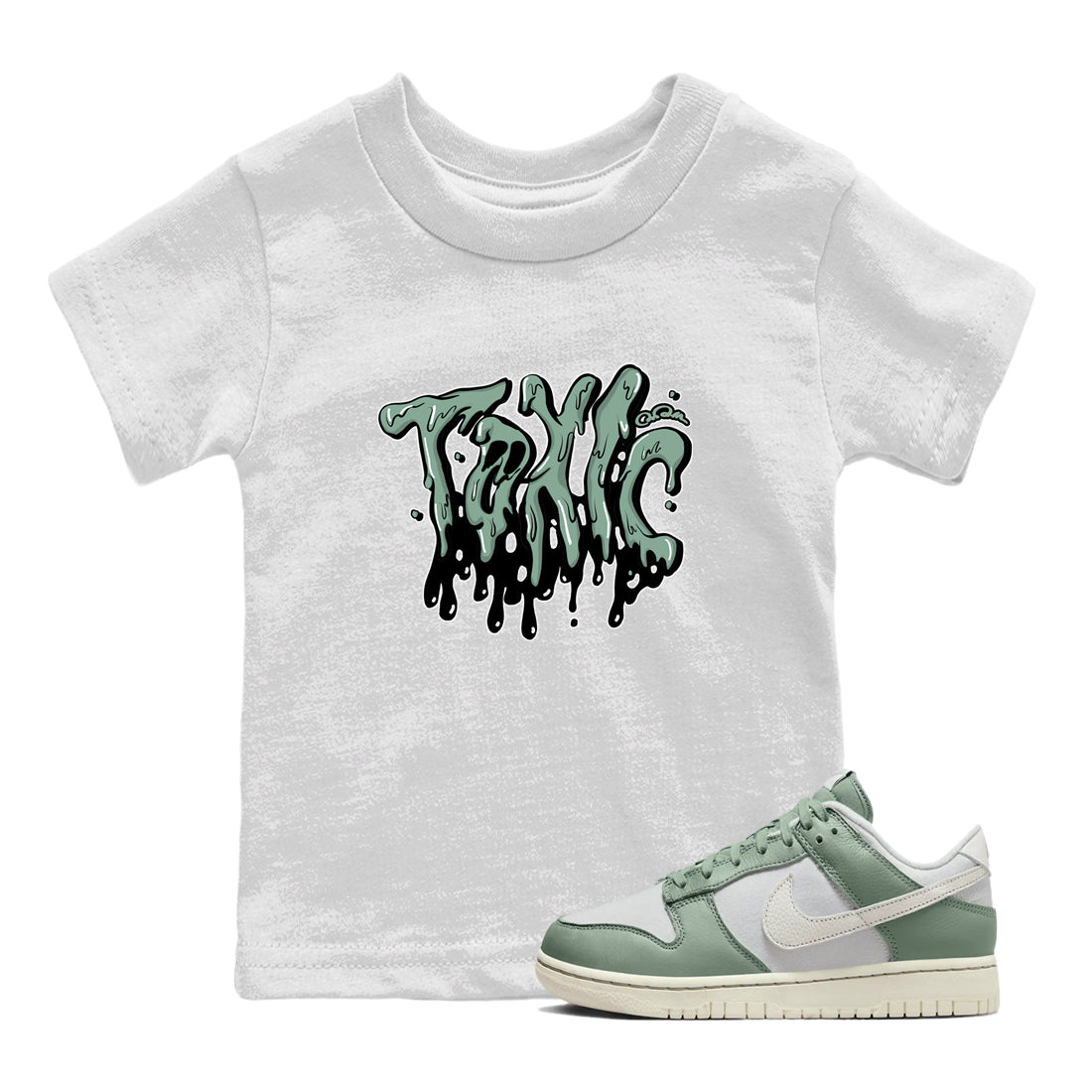 Dunk Mica Green Sneaker Match Tees Toxic Streetwear Sneaker Shirt Dunk Low Mica Green Sneaker Release Tees Kids Shirts White 1