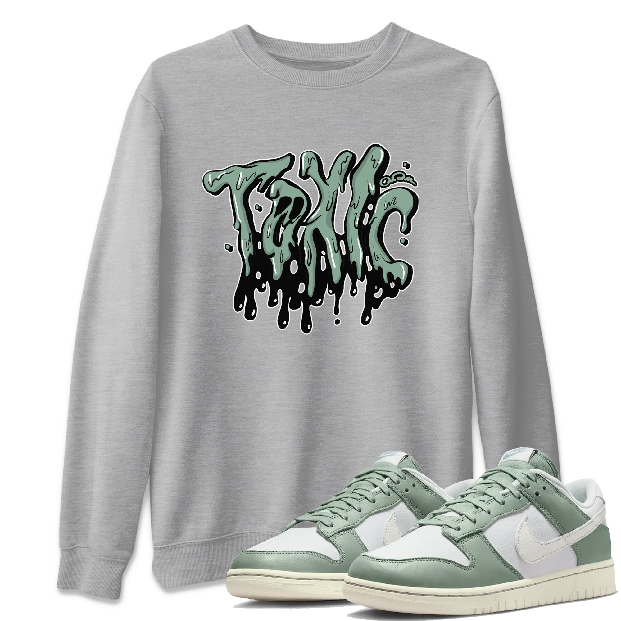 Dunk Mica Green Sneaker Match Tees Toxic Streetwear Sneaker Shirt Dunk Low Mica Green Sneaker Release Tees Unisex Shirts Heather Grey 1