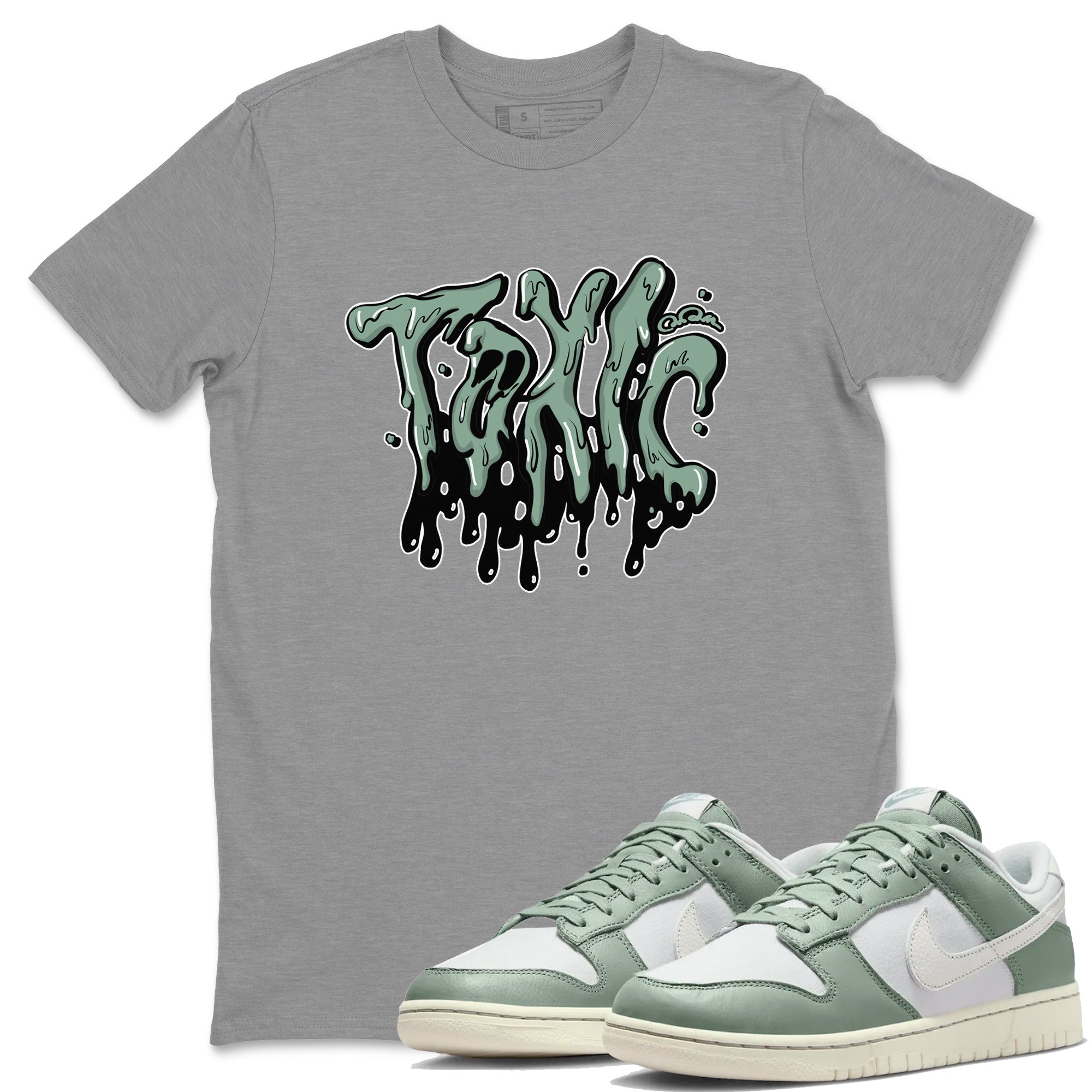 Dunk Mica Green Sneaker Match Tees Toxic Streetwear Sneaker Shirt Dunk Low Mica Green Sneaker Release Tees Unisex Shirts Heather Grey 1