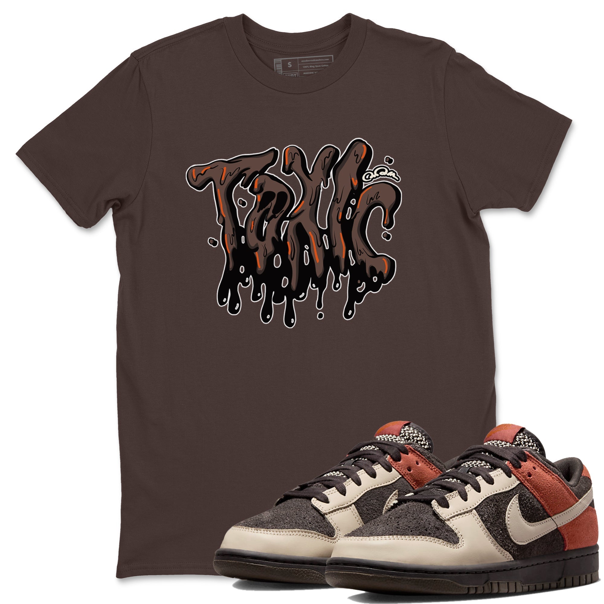 Dunk Red Panda shirt to match jordans Toxic sneaker tees Nike Dunk LowRed Panda Drip Gear Zone Sneaker T-Shirts Crew Neck Casual Fit Dark Chocolate 1 T-Shirt