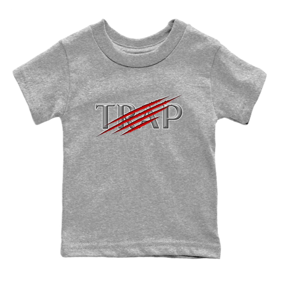 AJ13 Wolf Grey Sneaker Match Tees Trap Streetwear Sneaker Shirt Air Jordan 13 Wolf Grey Drip Gear Zone Sneaker Matching Clothing Kids Shirts Heather Grey 2