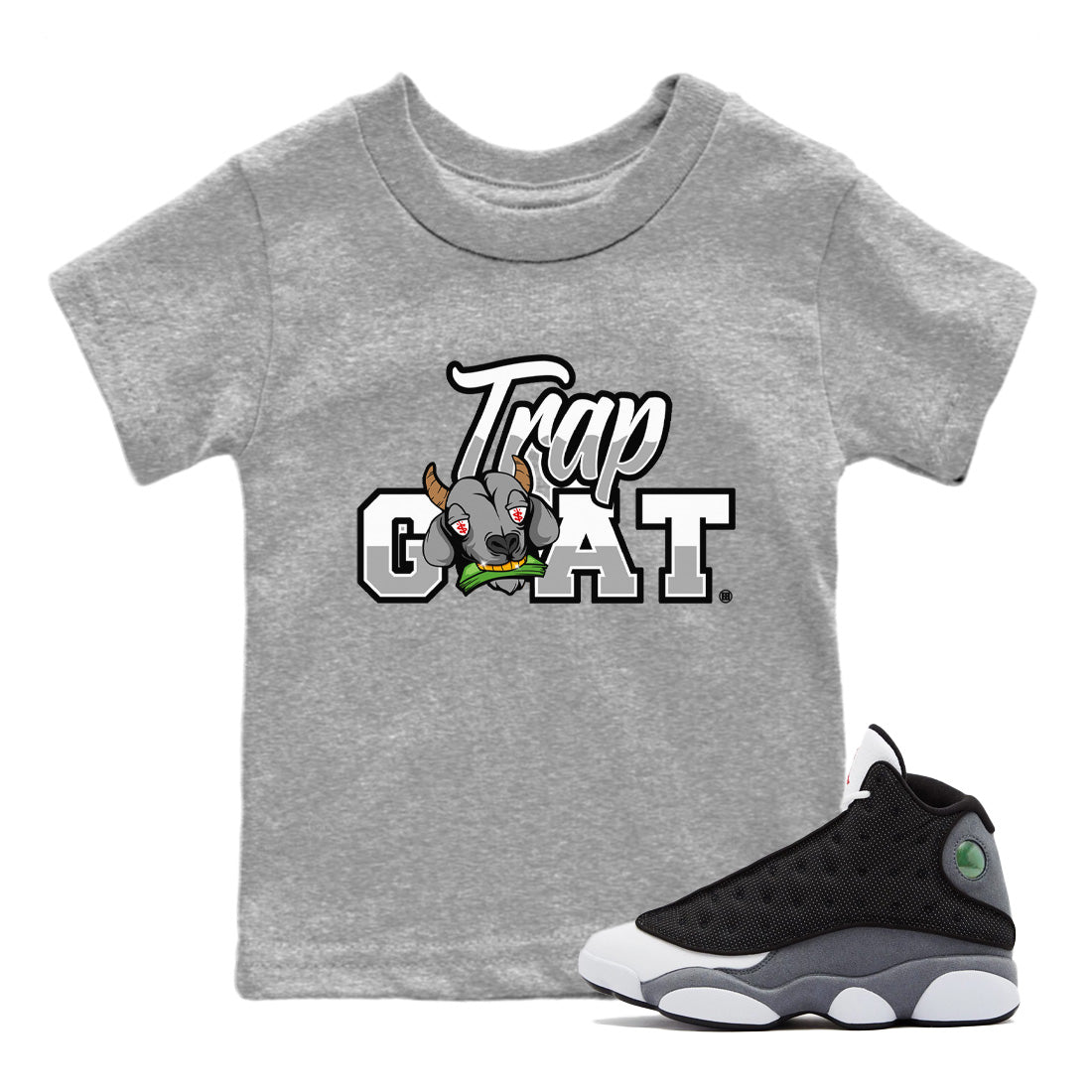 Air Jordan 13 Black Flint Trap Goat Baby and Kids Streetwear Sneaker Shirt Air Jordan 13 Black Flint Kids Streetwear Sneaker Shirt Size Chart