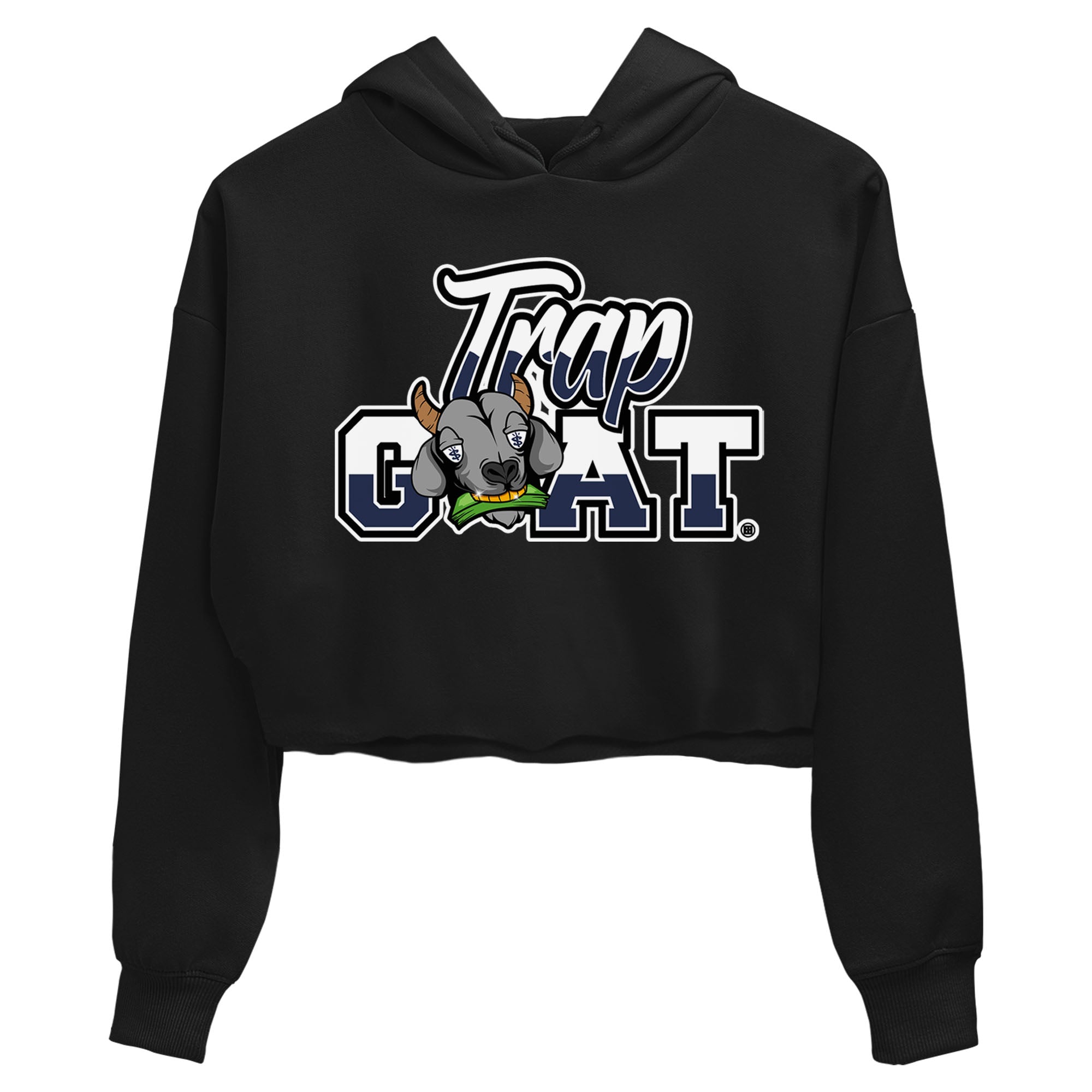Jordan 5 Retro Georgetown shirt to match jordans Trap Goat Streetwear Sneaker Shirt Air Jordan 5 Georgetown Drip Gear Zone Sneaker Matching Clothing Black 2 Crop T-Shirt