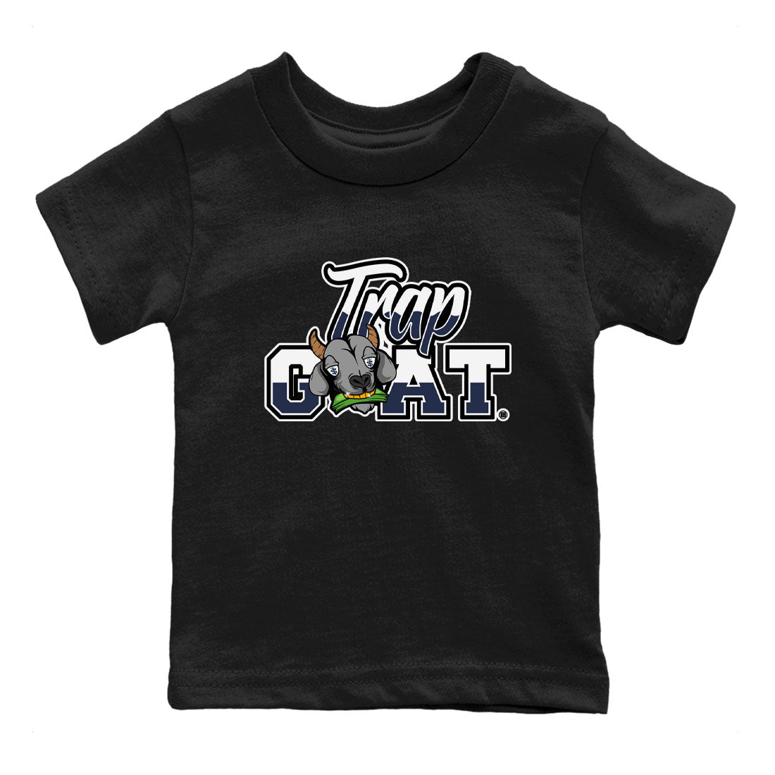 Jordan 5 Retro Georgetown shirt to match jordans Trap Goat Streetwear Sneaker Shirt Air Jordan 5 Georgetown Drip Gear Zone Sneaker Matching Clothing Baby Toddler Black 2 T-Shirt