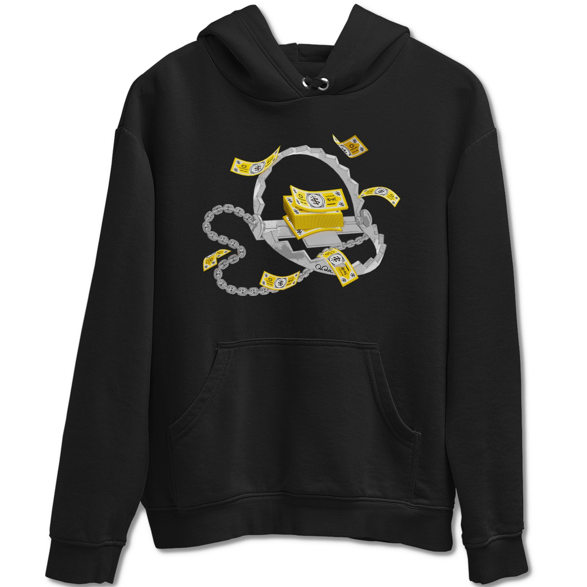 Air Jordan 1 Yellow Ochre shirt to match jordans Trap Money sneaker tees AJ1 Yellow Ochre Drip Gear Zone unisex cotton Black 2 crew neck shirt