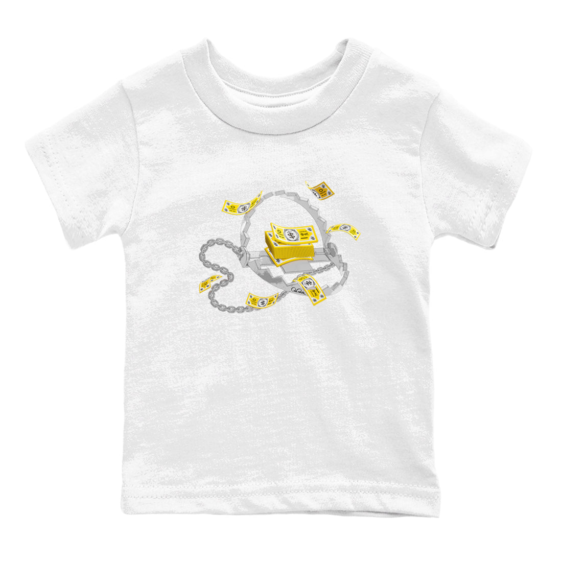 Air Jordan 1 Yellow Ochre shirt to match jordans Trap Money sneaker tees AJ1 Yellow Ochre Drip Gear Zone baby toddler White 2 cotton Shirt