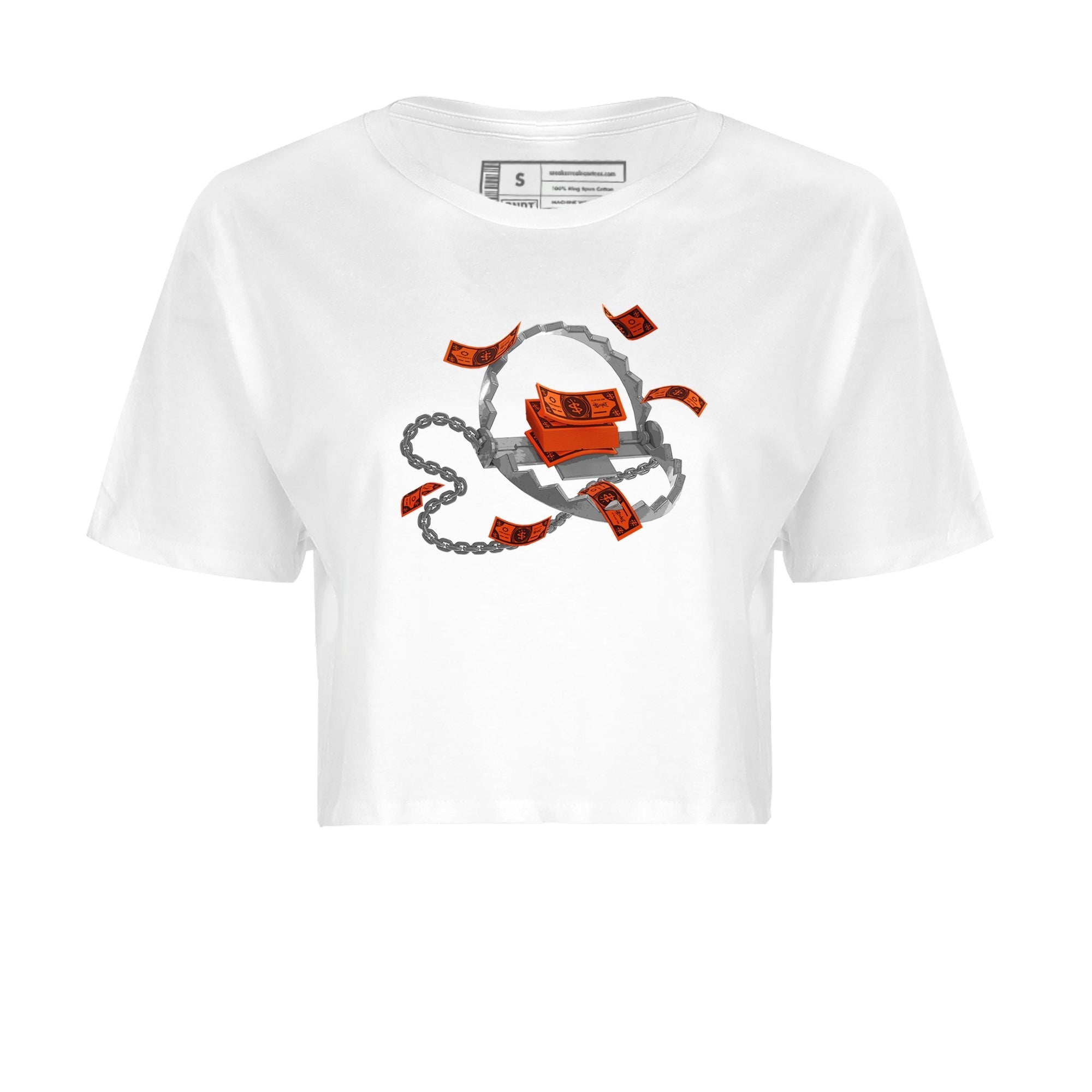 Air Jordan 12 Brilliant Orange Sneaker Match Tees Trap Money Streetwear Sneaker Shirt AJ12 Brilliant Orange Sneaker Release Tees Women's Shirts White 2