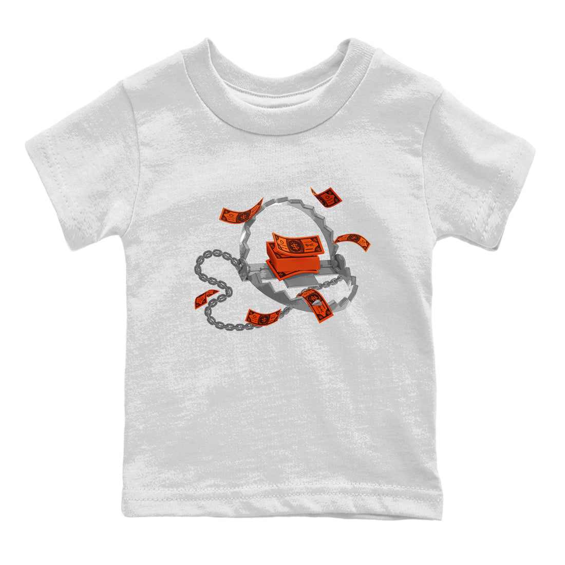 Air Jordan 12 Brilliant Orange Sneaker Match Tees Trap Money Streetwear Sneaker Shirt AJ12 Brilliant Orange Sneaker Release Tees Kids Shirts White 2