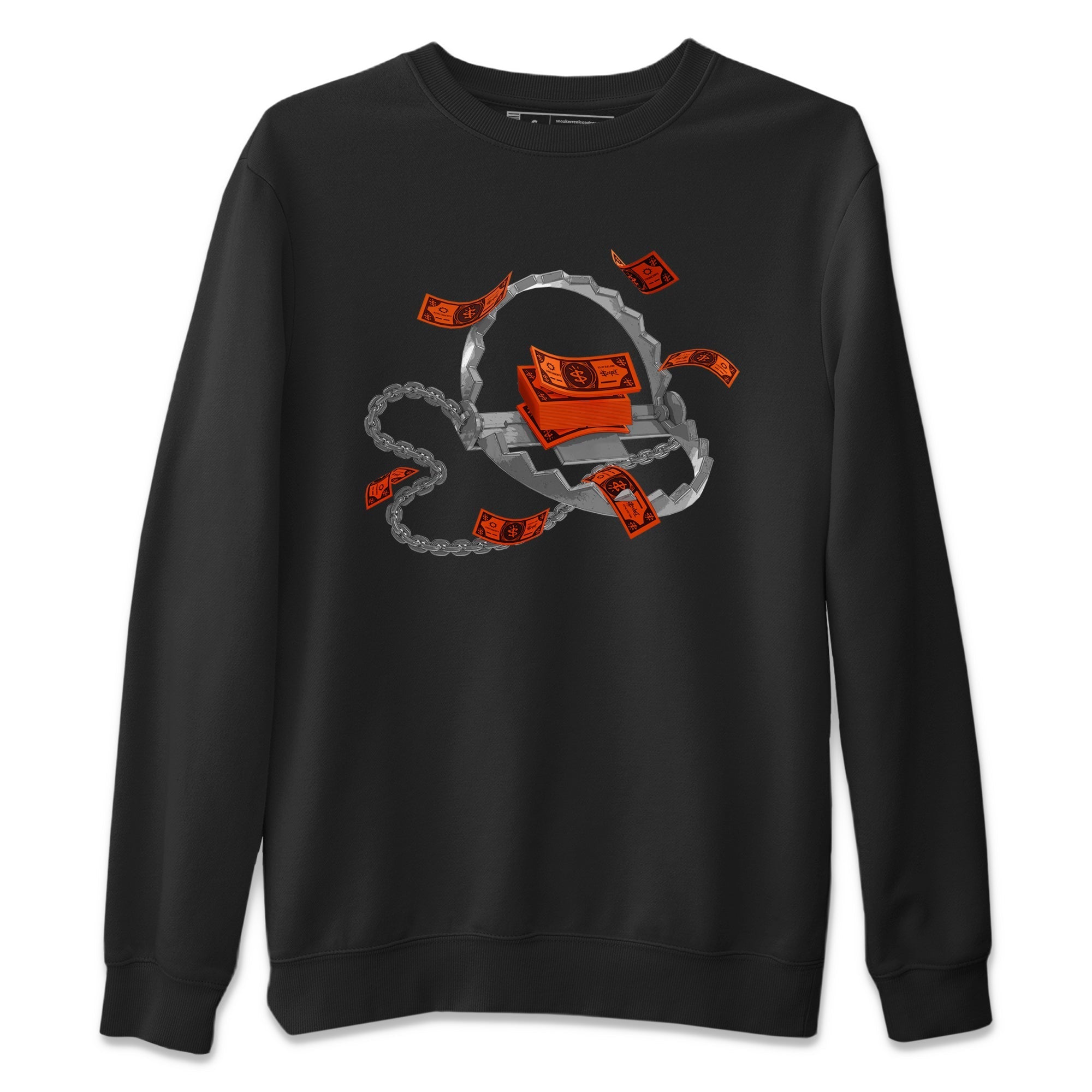 Air Jordan 12 Brilliant Orange Sneaker Match Tees Trap Money Streetwear Sneaker Shirt AJ12 Brilliant Orange Sneaker Release Tees Unisex Shirts Black 2