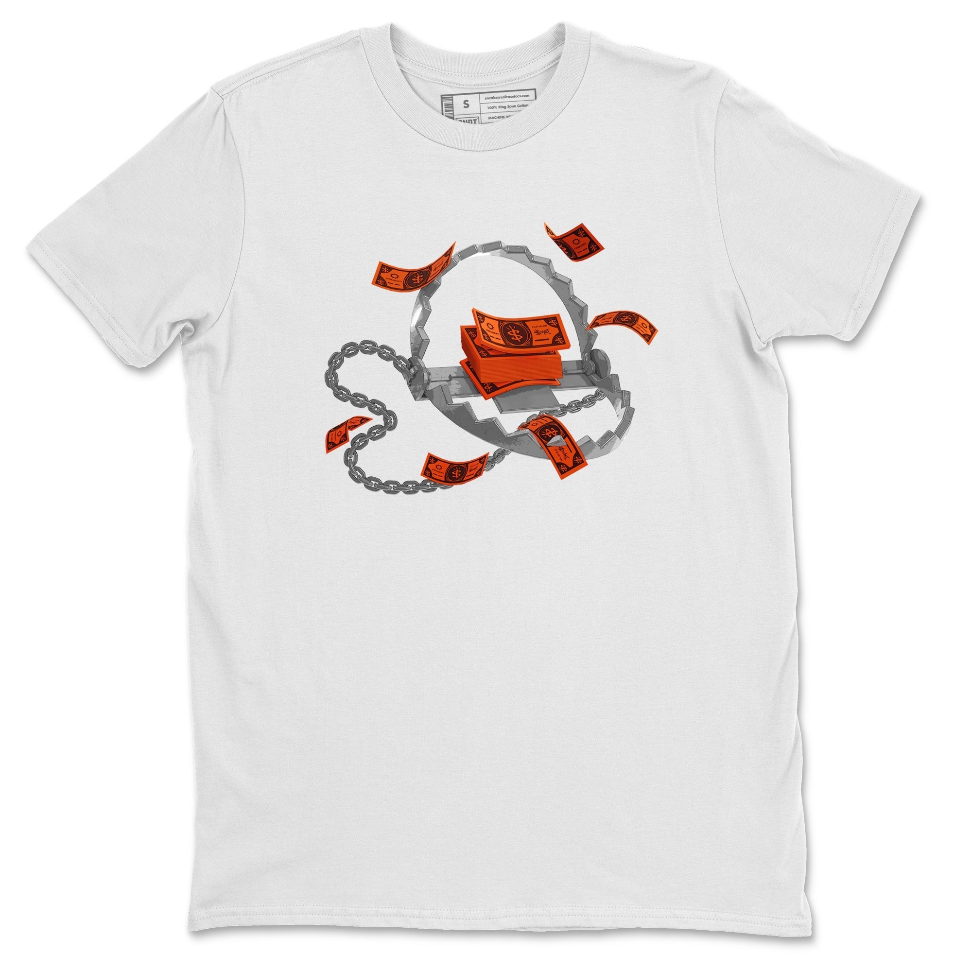 Air Jordan 12 Brilliant Orange Sneaker Match Tees Trap Money Streetwear Sneaker Shirt AJ12 Brilliant Orange Sneaker Release Tees Unisex Shirts White 2