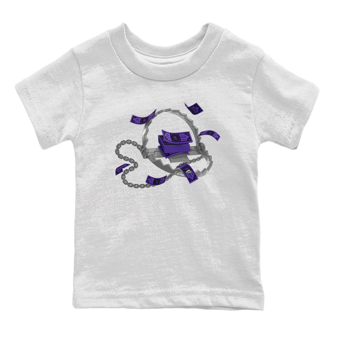 Air Jordan 12 Field Purple Sneaker Match Tees Trap Money Streetwear Sneaker Shirt AJ12 Field Purple Sneaker Release Tees Kids Shirts White 2