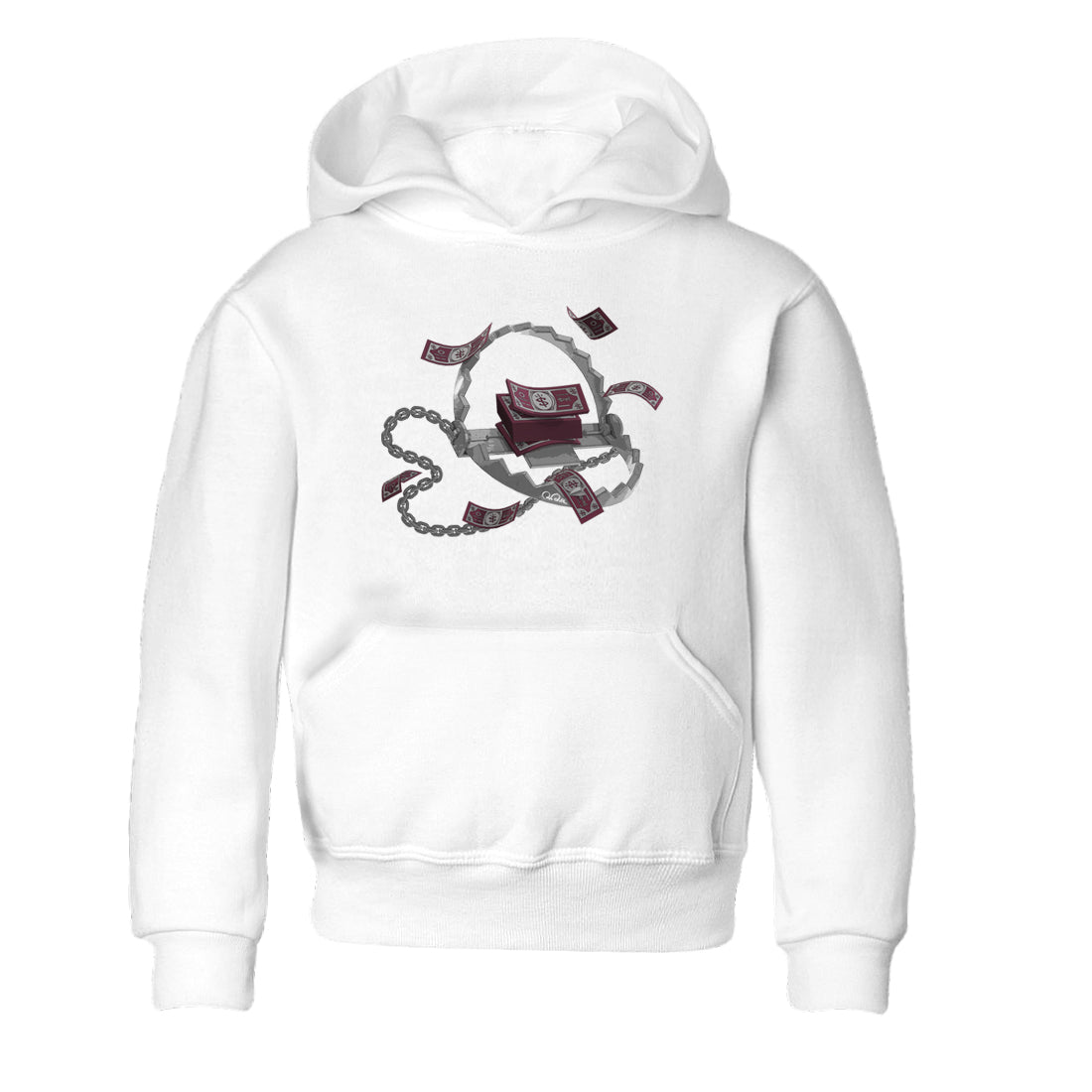 Air Jordan 5 Burgundy Sneaker Match Tees Trap Money Streetwear Sneaker Shirt AJ5 Burgundy Sneaker Release Tees Kids Shirts White 2