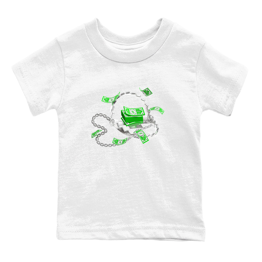 Air Jordan 5 Lucky Green shirt to match jordans Trap Money sneaker tees AJ5 Lucky Green Drip Gear Zone baby toddler White 2 cotton Shirt