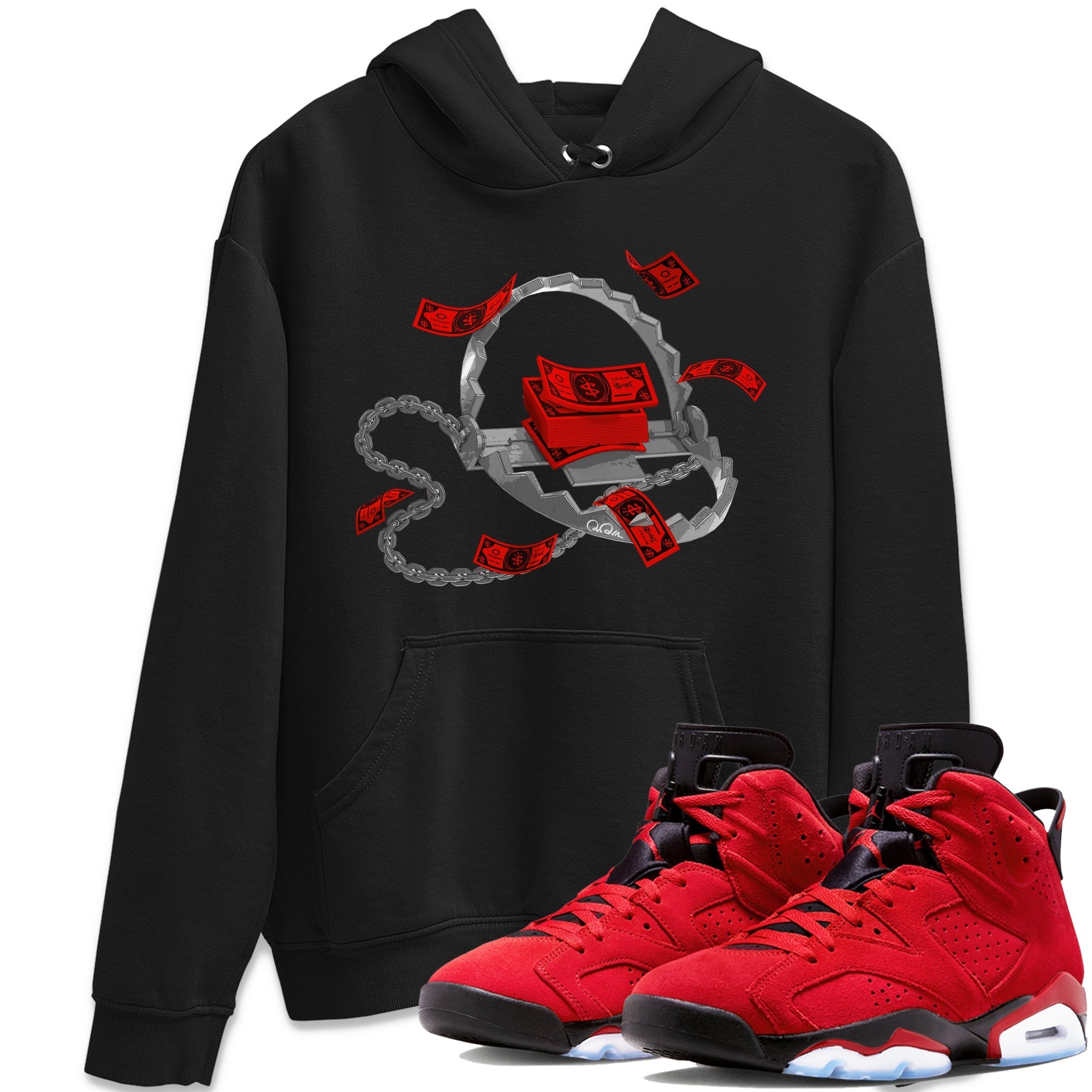 Air Jordan 6 Toro Bravo Sneaker Match Tees Trap Money Streetwear Sneaker Shirt AJ6 Toro Bravo Sneaker Release Tees Unisex Shirts Black 1