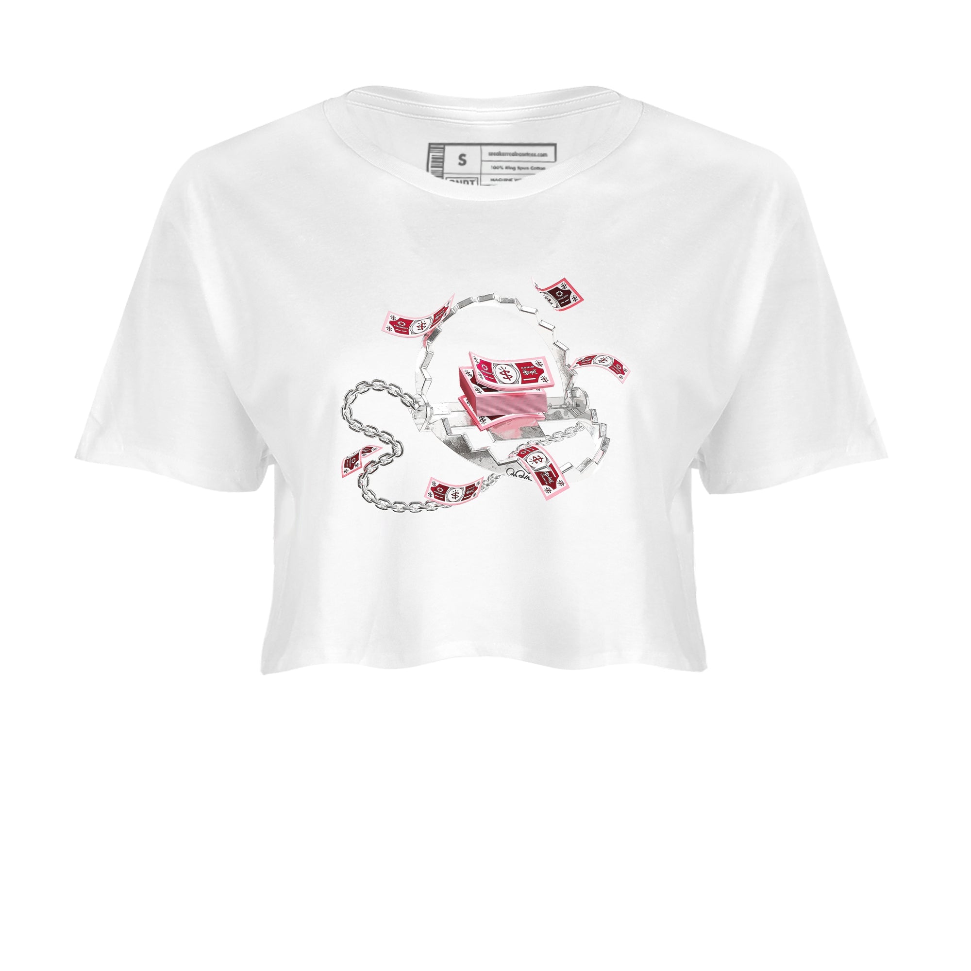 Dunk Valentines Day 2024 shirt to match jordans Trap Money sneaker tees Valentines Day Gift Drip Gear Zone White 2 crop length shirt