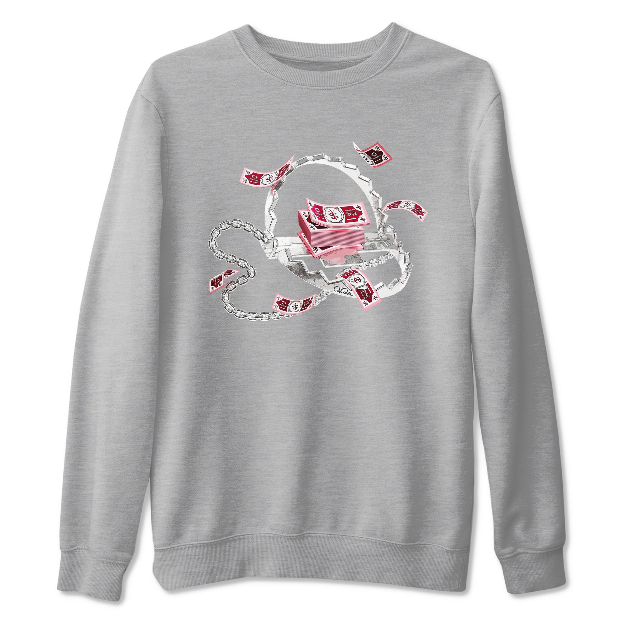 Dunk Valentines Day 2024 shirt to match jordans Trap Money sneaker tees Valentines Day Gift Drip Gear Zone unisex cotton Heather Grey 2 crew neck shirt