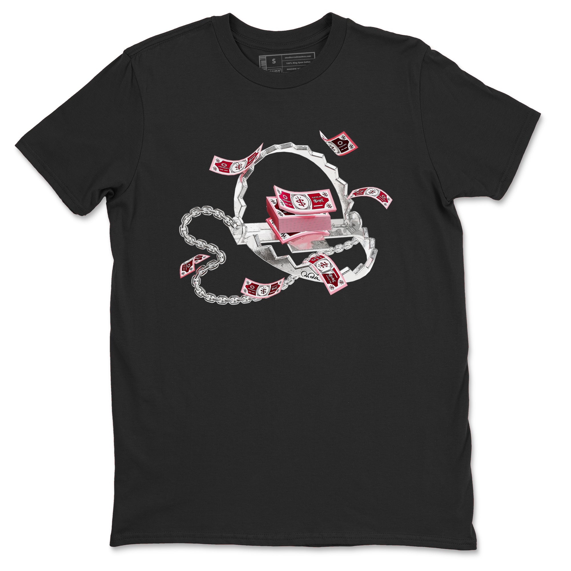 Dunk Valentines Day 2024 shirt to match jordans Trap Money sneaker tees Valentines Day Gift Drip Gear Zone unisex cotton Black 2 crew neck shirt