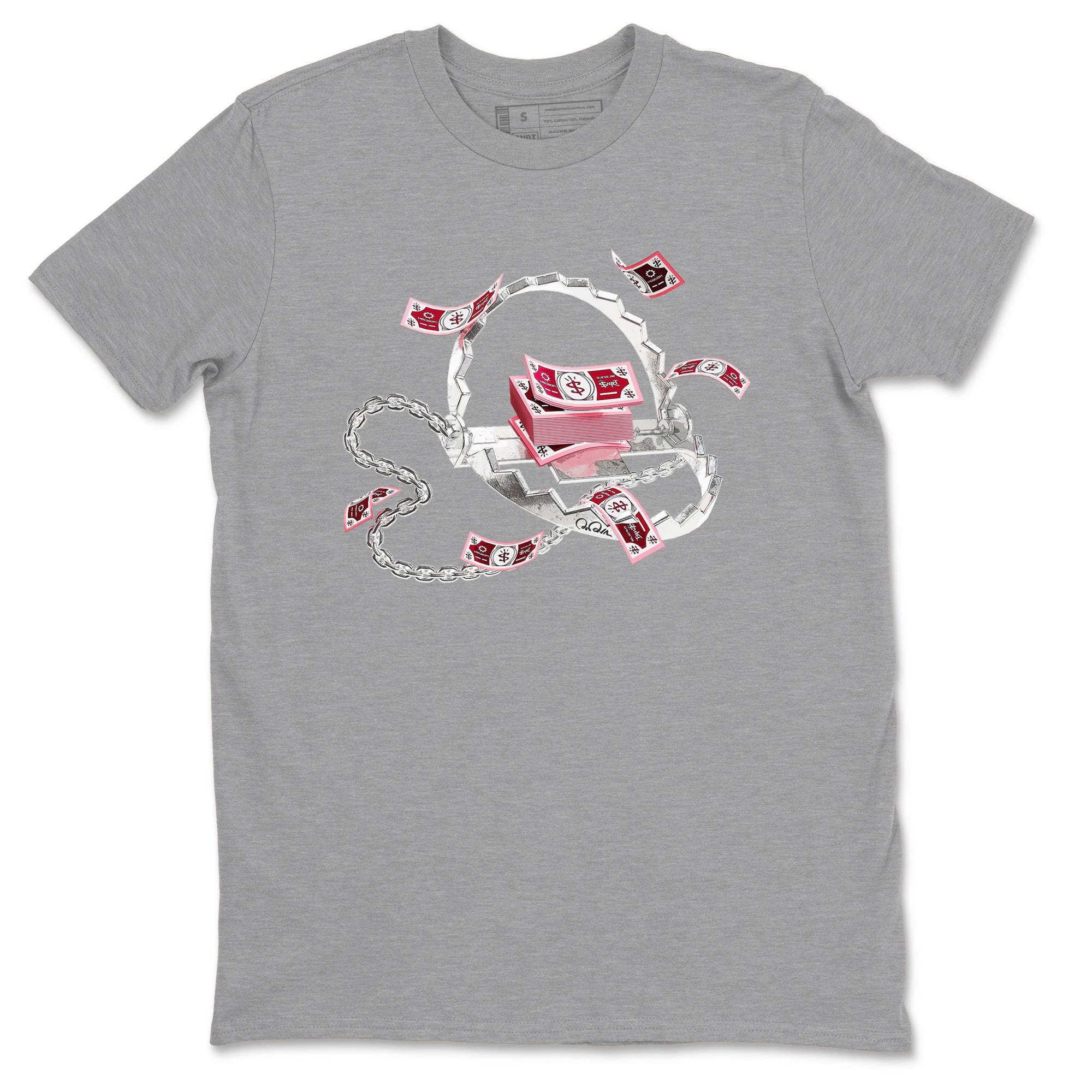 Dunk Valentines Day 2024 shirt to match jordans Trap Money sneaker tees Valentines Day Gift Drip Gear Zone unisex cotton Heather Grey 2 crew neck shirt