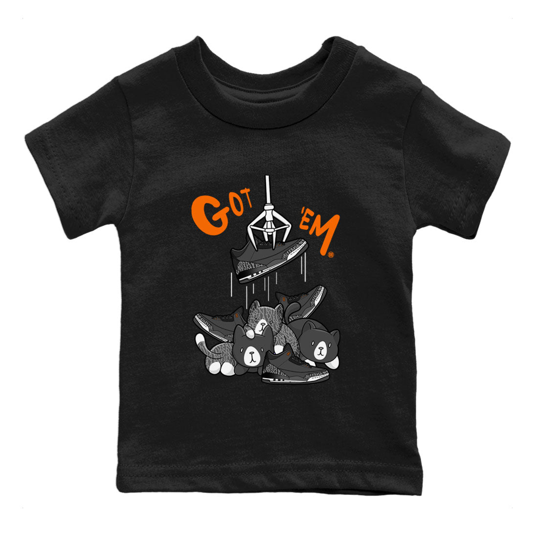 3s Fear shirt to match jordans Treasure Hunter sneaker tees Air Jordan 3 Fear Drip Gear Zone Baby Toddler Black 2 T-Shirt