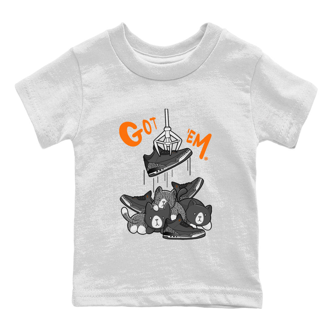 3s Fear shirt to match jordans Treasure Hunter sneaker tees Air Jordan 3 Fear Drip Gear Zone Baby Toddler White 2 T-Shirt