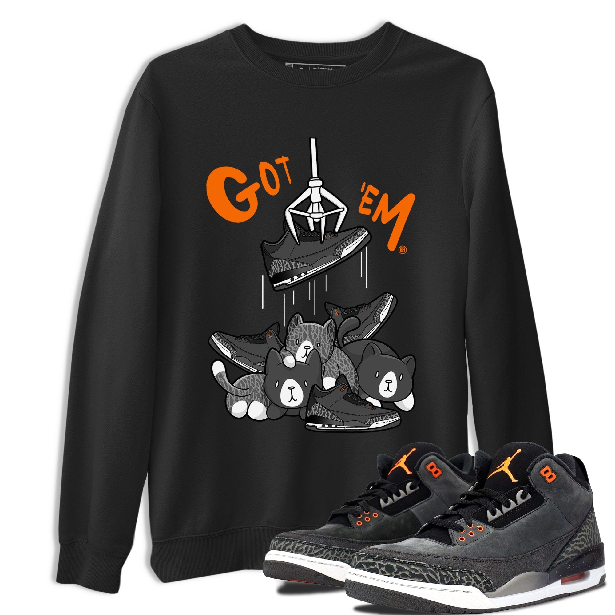 3s Fear shirt to match jordans Treasure Hunter sneaker tees Air Jordan 3 Fear Drip Gear Zone Unisex Black 1 T-Shirt