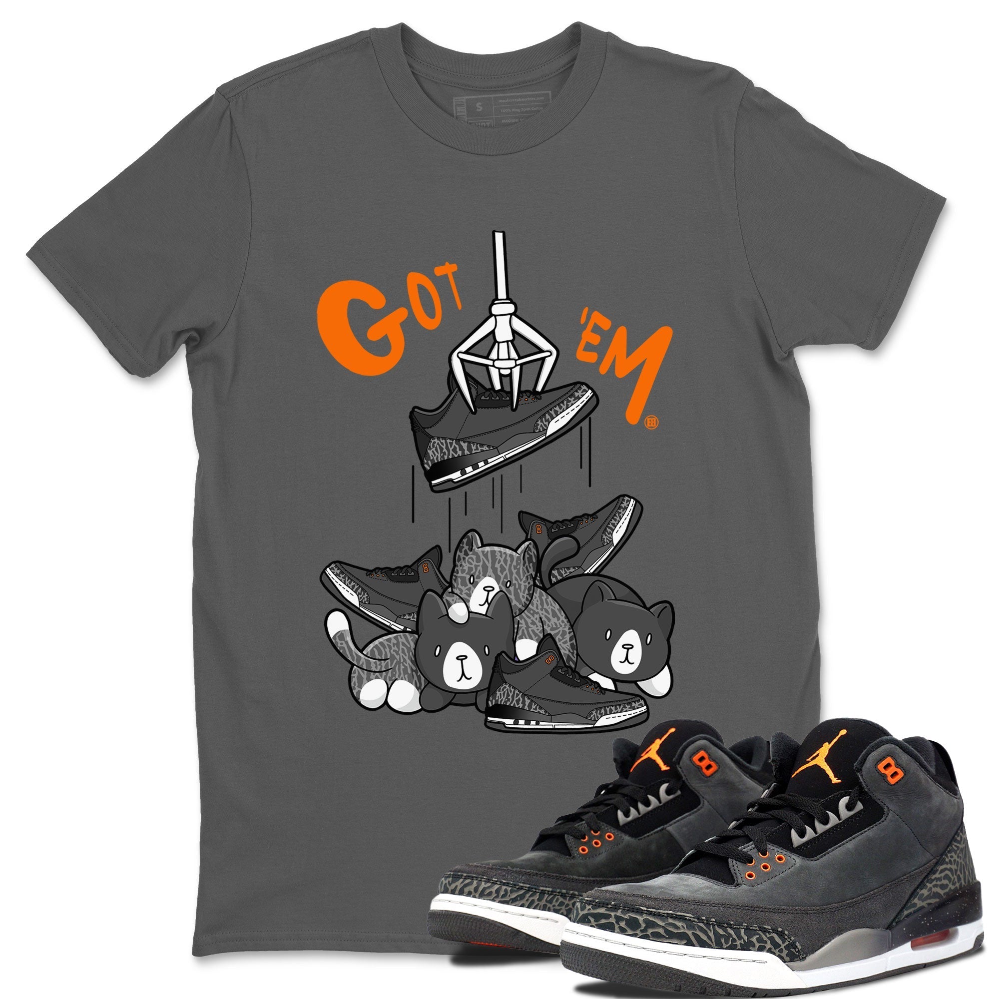 3s Fear shirt to match jordans Treasure Hunter sneaker tees Air Jordan 3 Fear Drip Gear Zone Unisex Cool Grey 1 T-Shirt