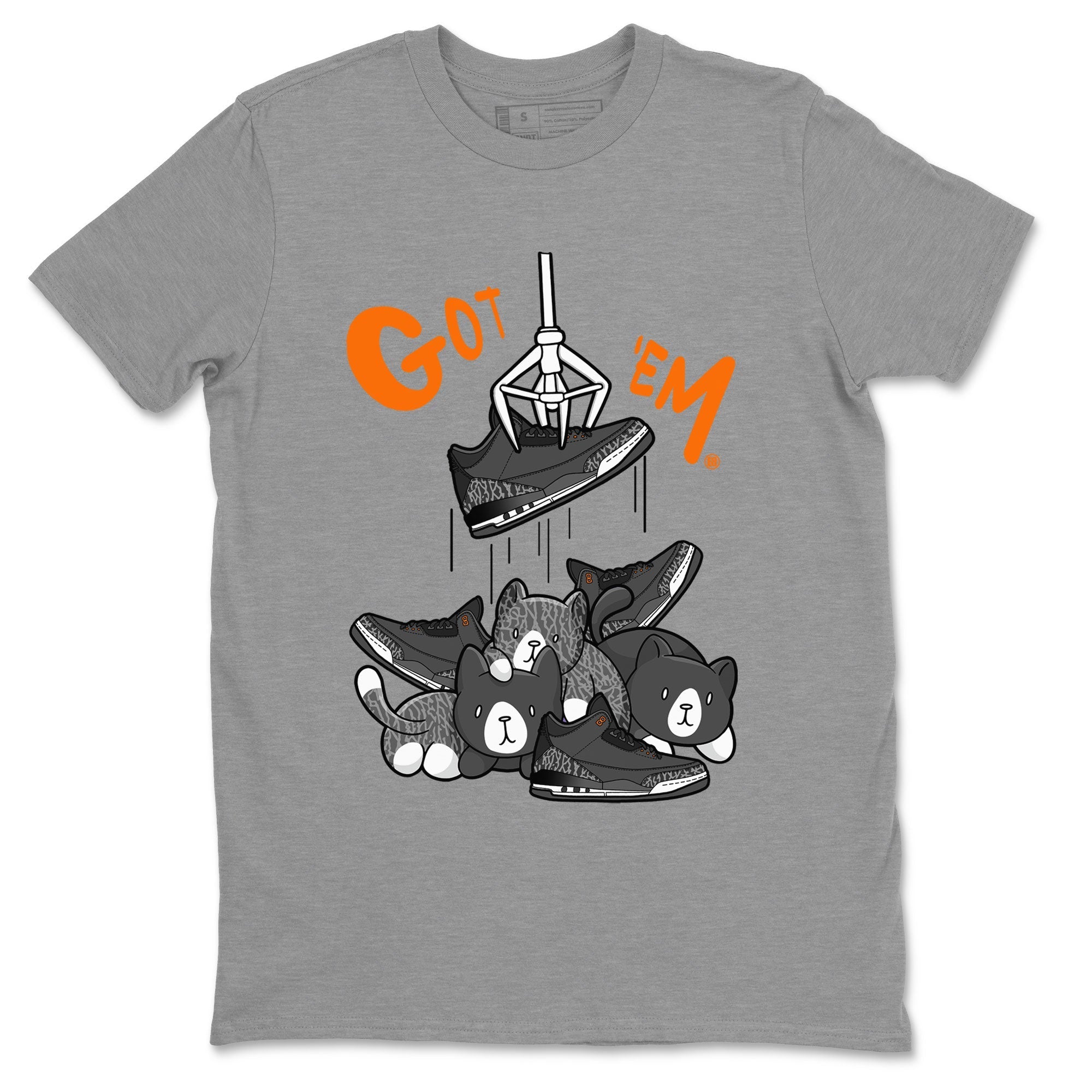 3s Fear shirt to match jordans Treasure Hunter sneaker tees Air Jordan 3 Fear Drip Gear Zone Unisex Heather Grey 2 T-Shirt