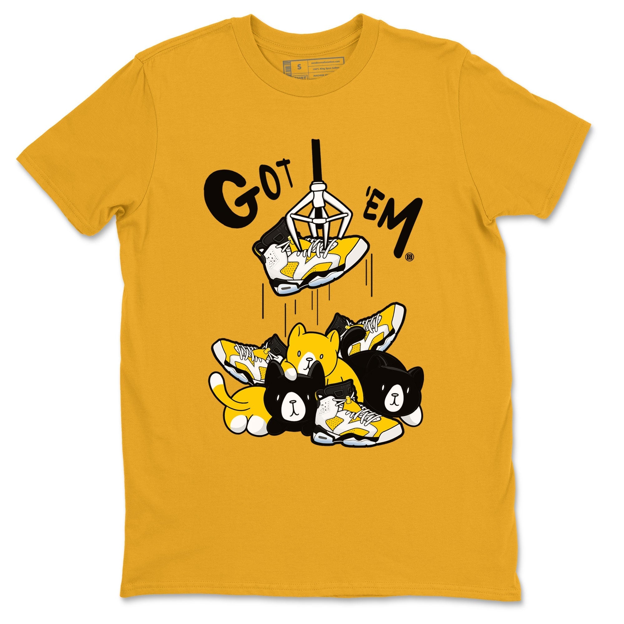 AJ6 Yellow Ochre shirt to match jordans Treasure Hunter sneaker match tee Air Jordan 6 Yellow Ochre Drip Gear Zone Brand unisex cotton Gold 2 crew neck shirt