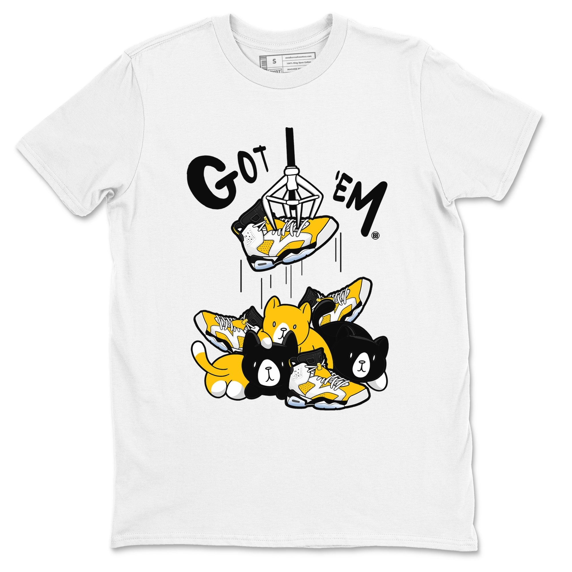 AJ6 Yellow Ochre shirt to match jordans Treasure Hunter sneaker match tee Air Jordan 6 Yellow Ochre Drip Gear Zone Brand unisex cotton White 2 crew neck shirt