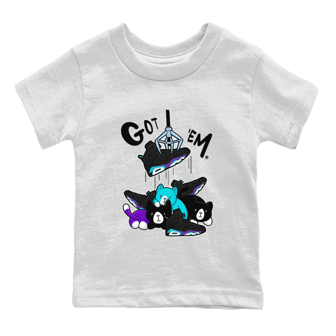 6s Aqua Sneaker Match Tees Treasure Hunter Streetwear Sneaker Shirt Air Jordan 6 Aqua Sneaker Release Tees Kids Shirts White 2